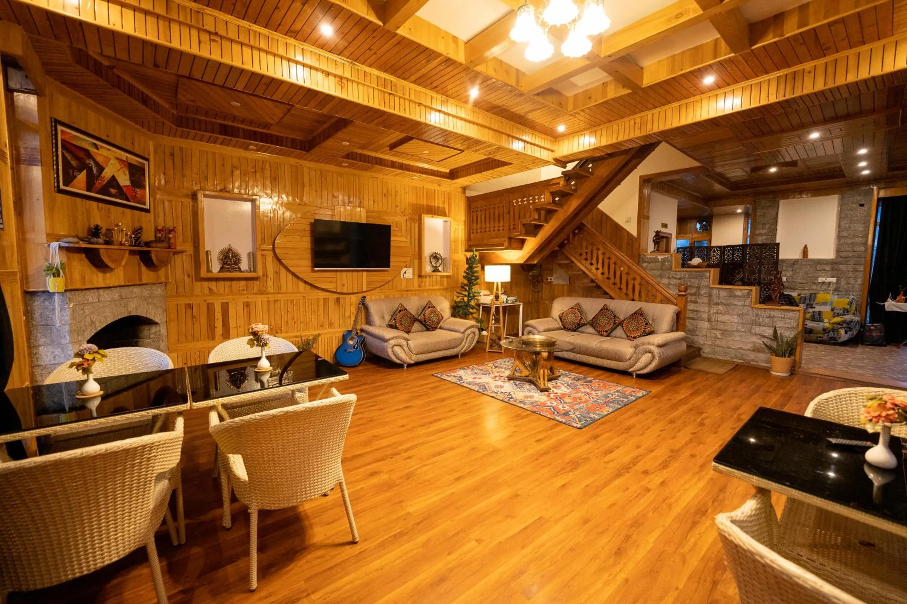 Living room in Amarys Boutique Stays Manali