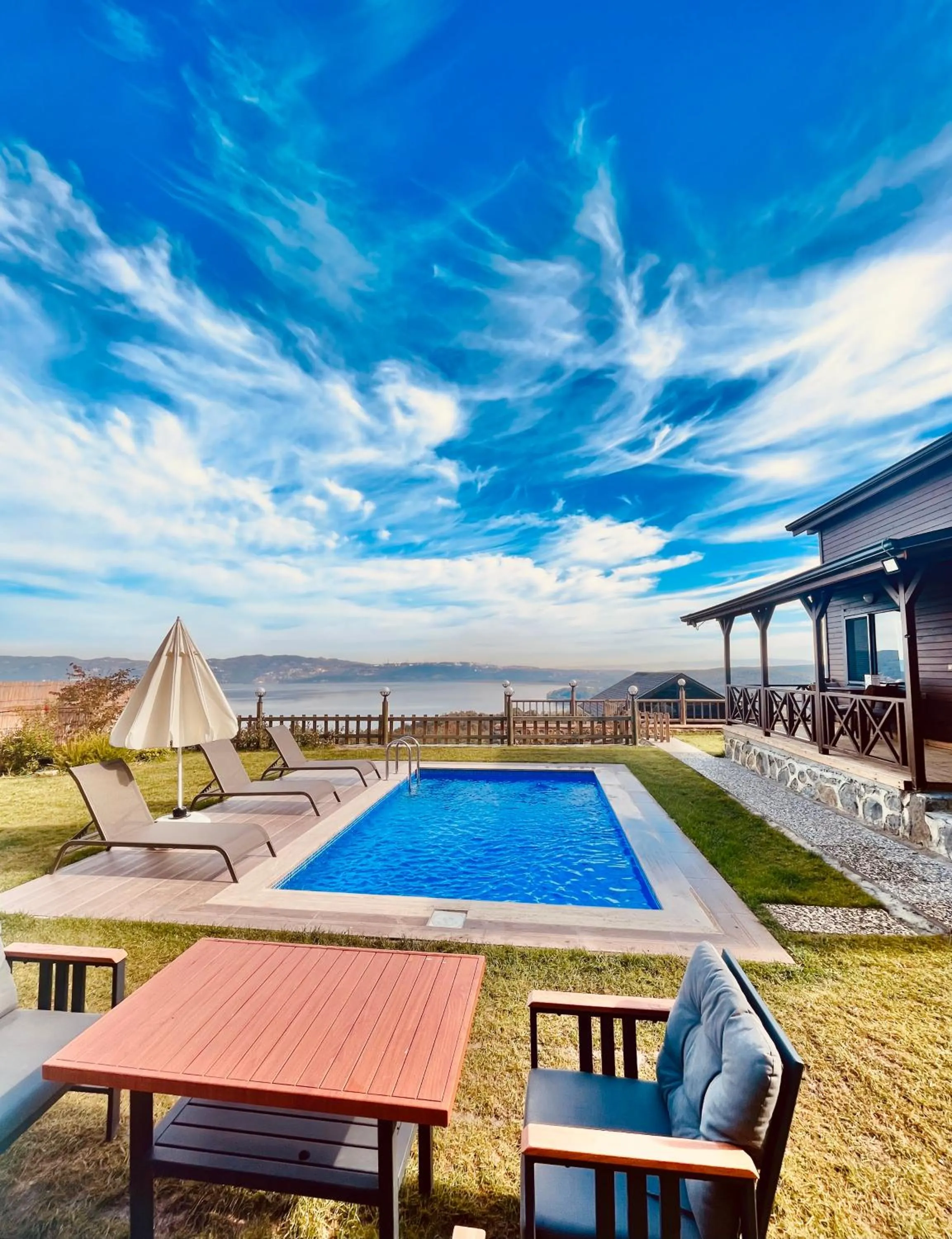 Patio in Woodlodge Country Sapanca