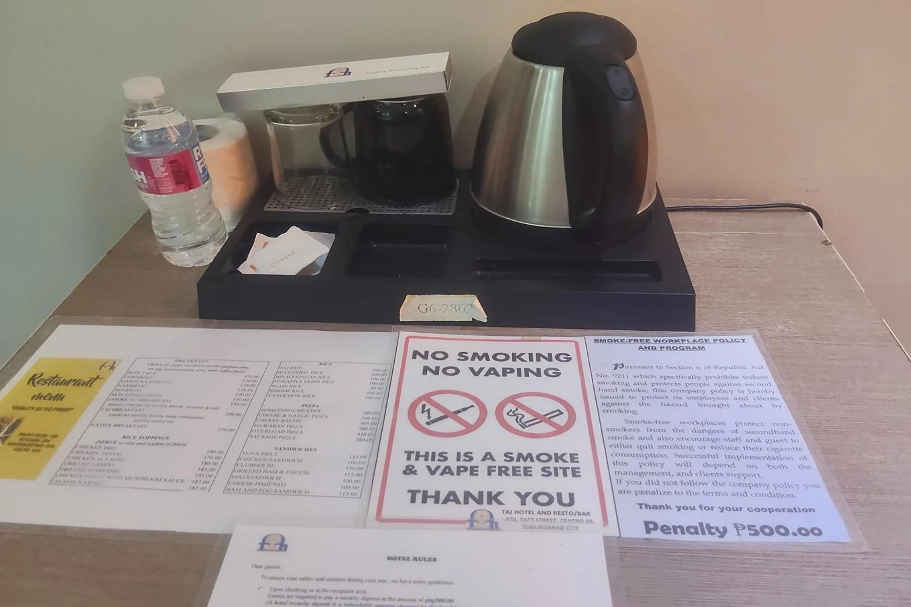 Coffee/tea facilities in Taj Hotel Tuguegarao