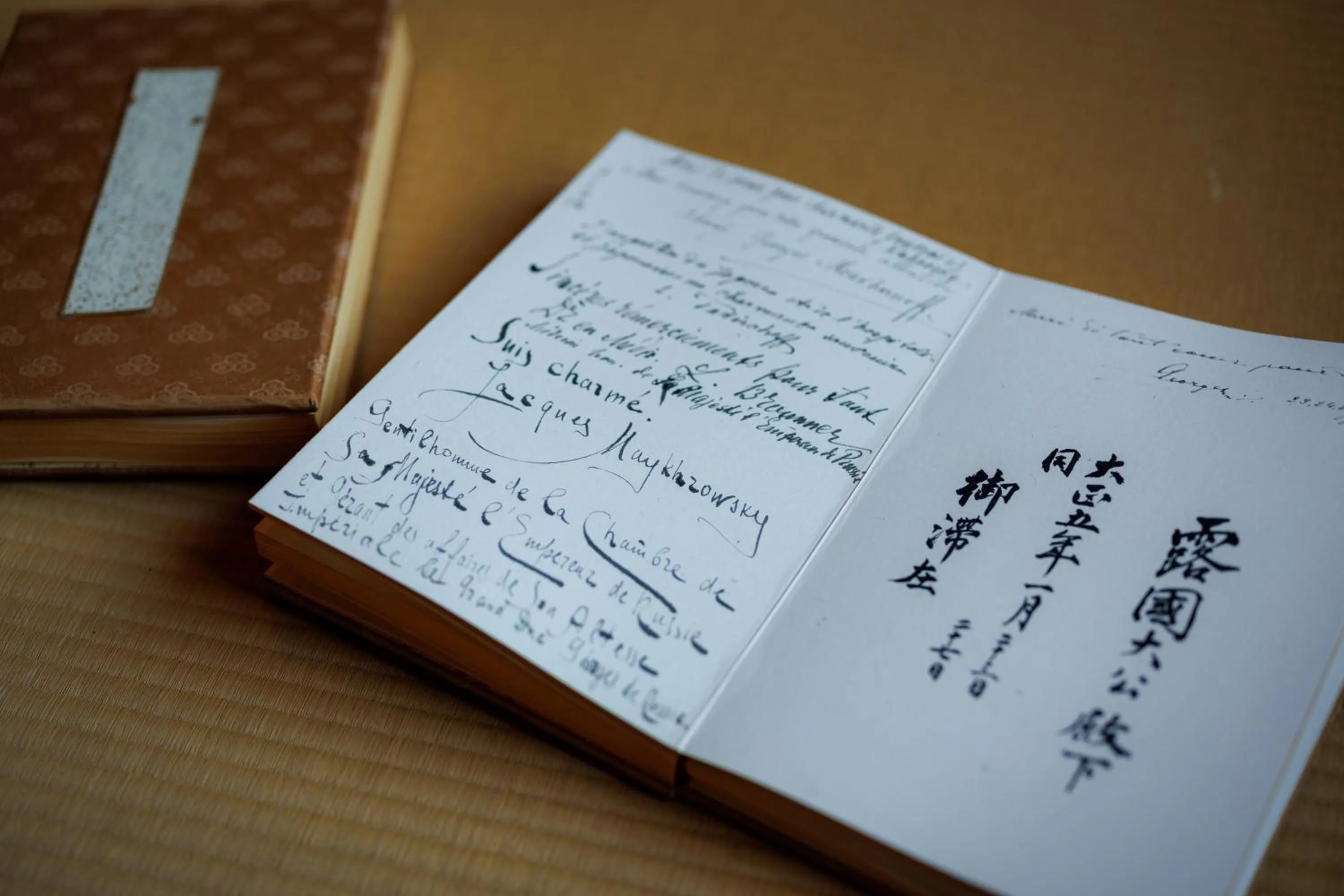 Text overlay in Hotel Chourakukan Kyoto Gion 長楽館 京都