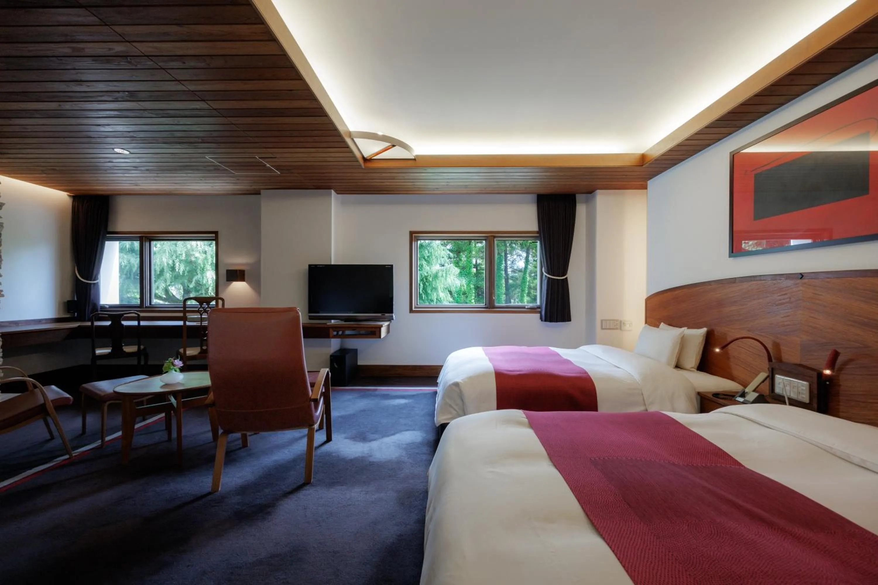 Bedroom, Bed in Hotel Chourakukan Kyoto Gion 長楽館 京都