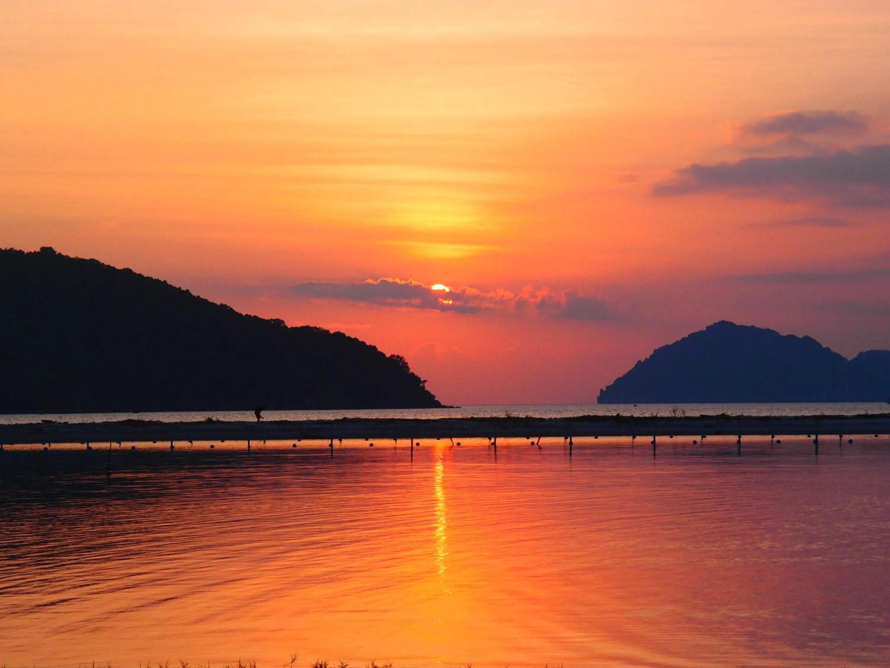 Sunset in Angkana Bungalows adults only