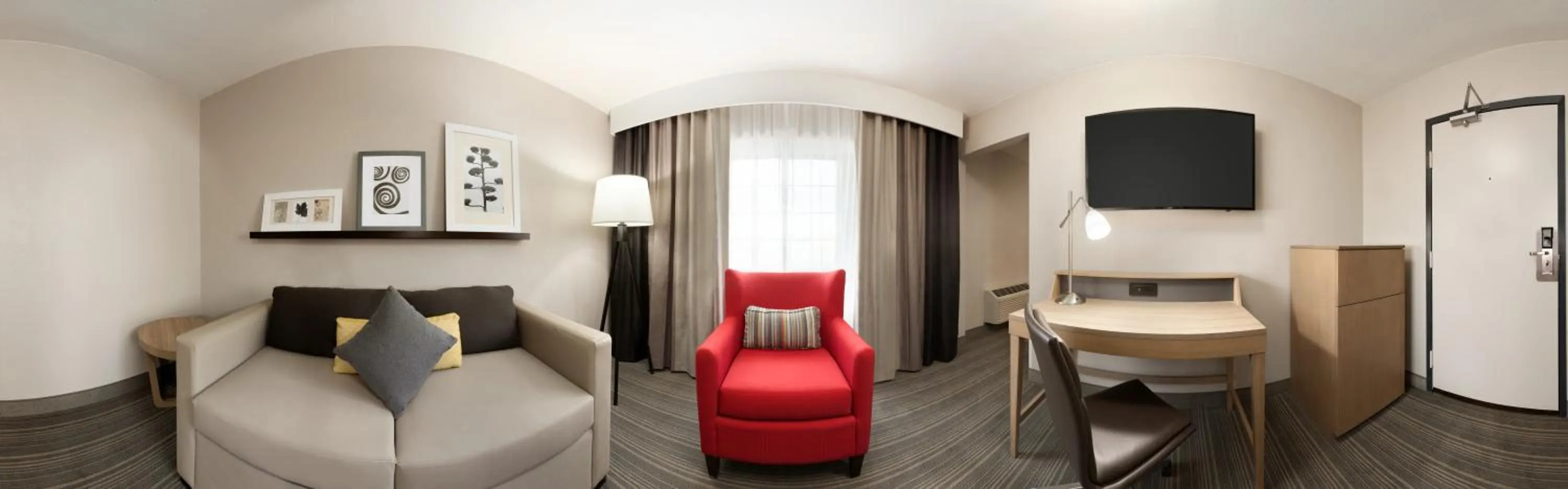 Living room, Bed in Country Inn & Suites by Radisson, Bakersfield, CA