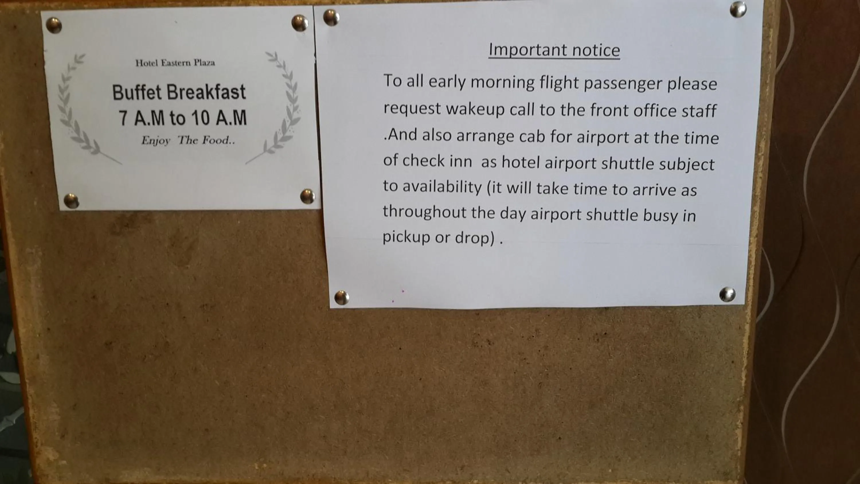 Activities in Hotel Eastern Plaza