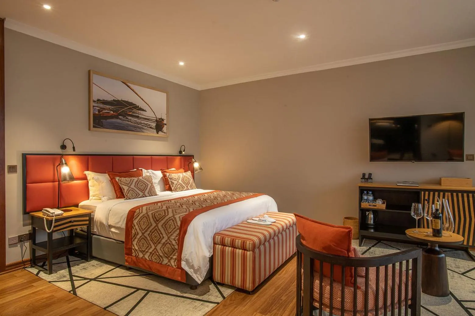 Bedroom, Bed in CLEO LAKE KIVU HOTEL