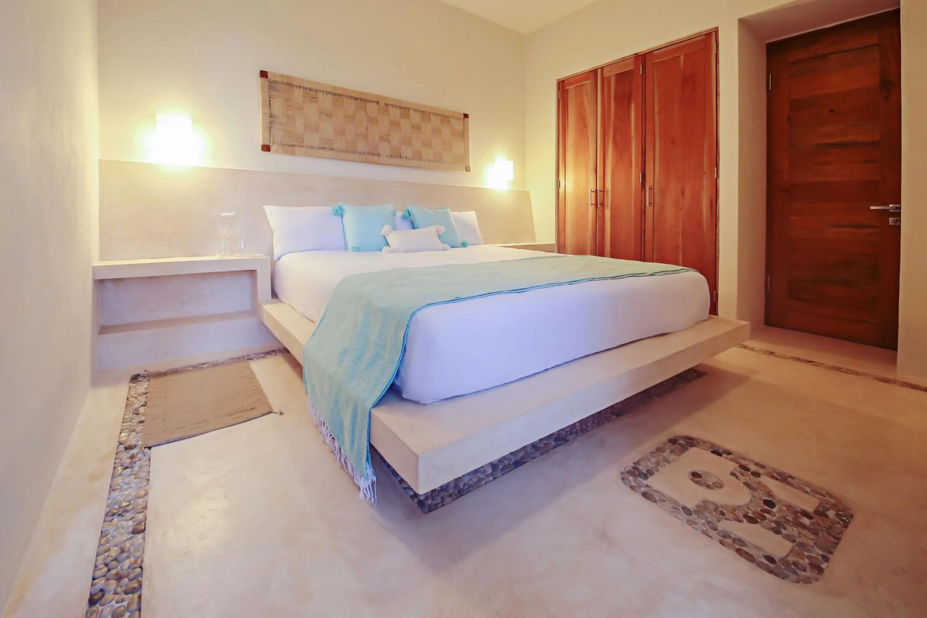 Bed in Casa Astral Eco Luxury Holbox Island - Sunset and Ocean View with Rooftop Pool