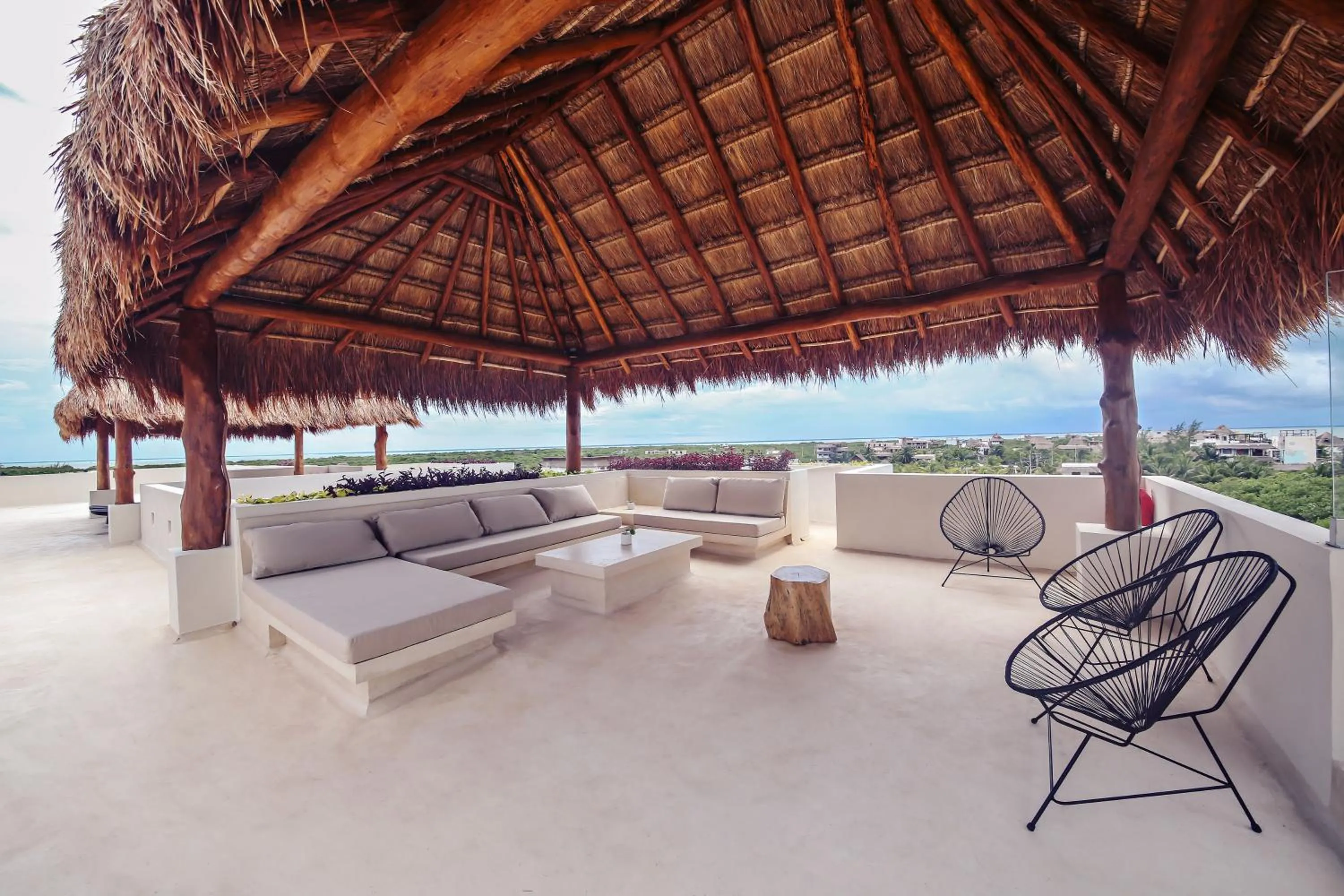 Balcony/Terrace in Casa Astral Eco Luxury Holbox Island - Sunset and Ocean View with Rooftop Pool