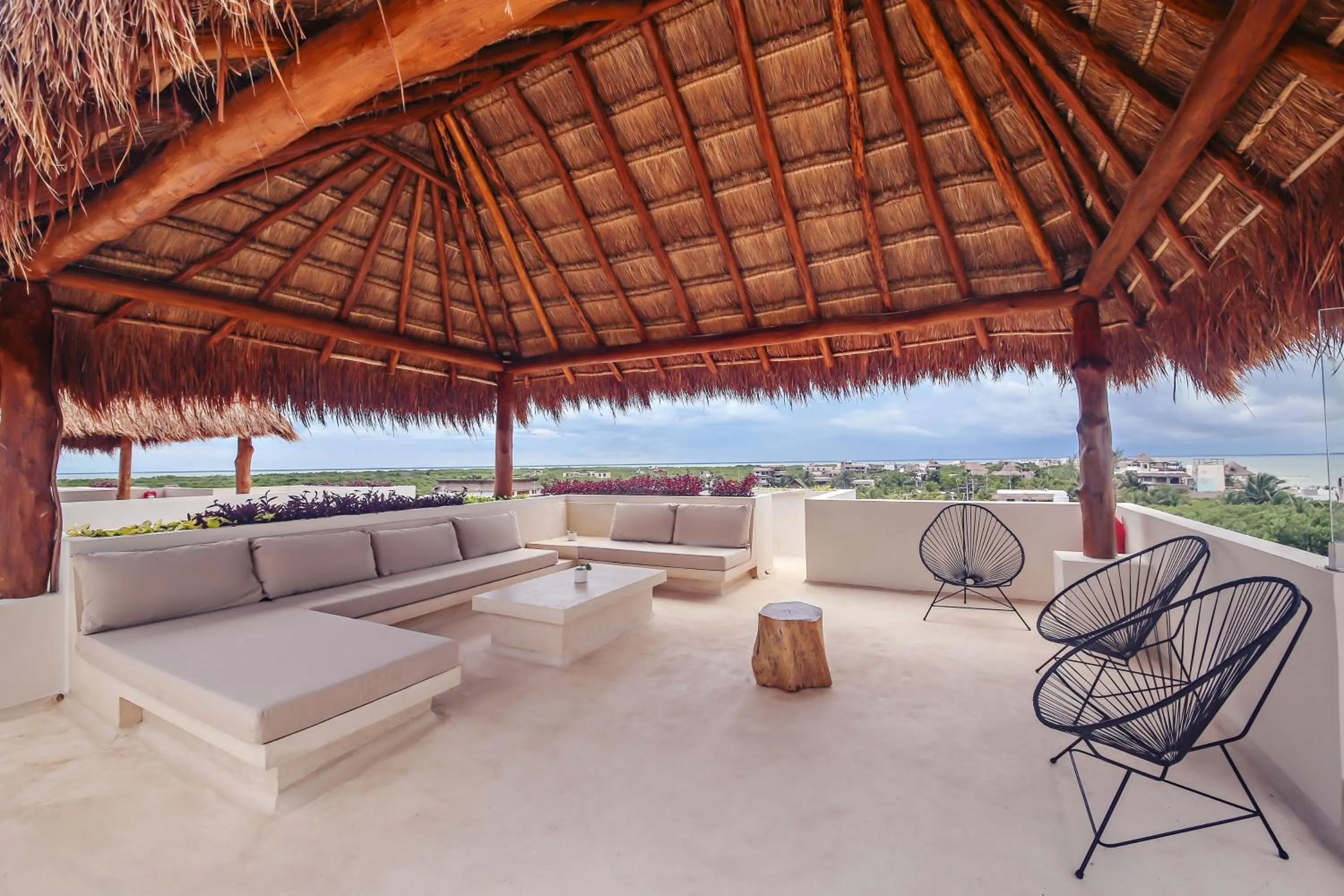 Balcony/Terrace in Casa Astral Eco Luxury Holbox Island - Sunset and Ocean View with Rooftop Pool