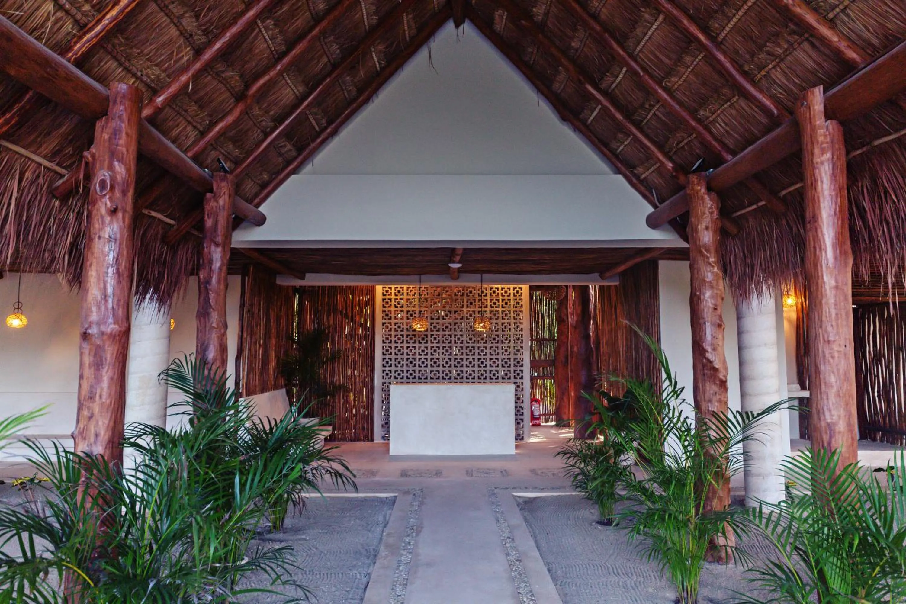 Facade/entrance in Casa Astral Eco Luxury Holbox Island - Sunset and Ocean View with Rooftop Pool
