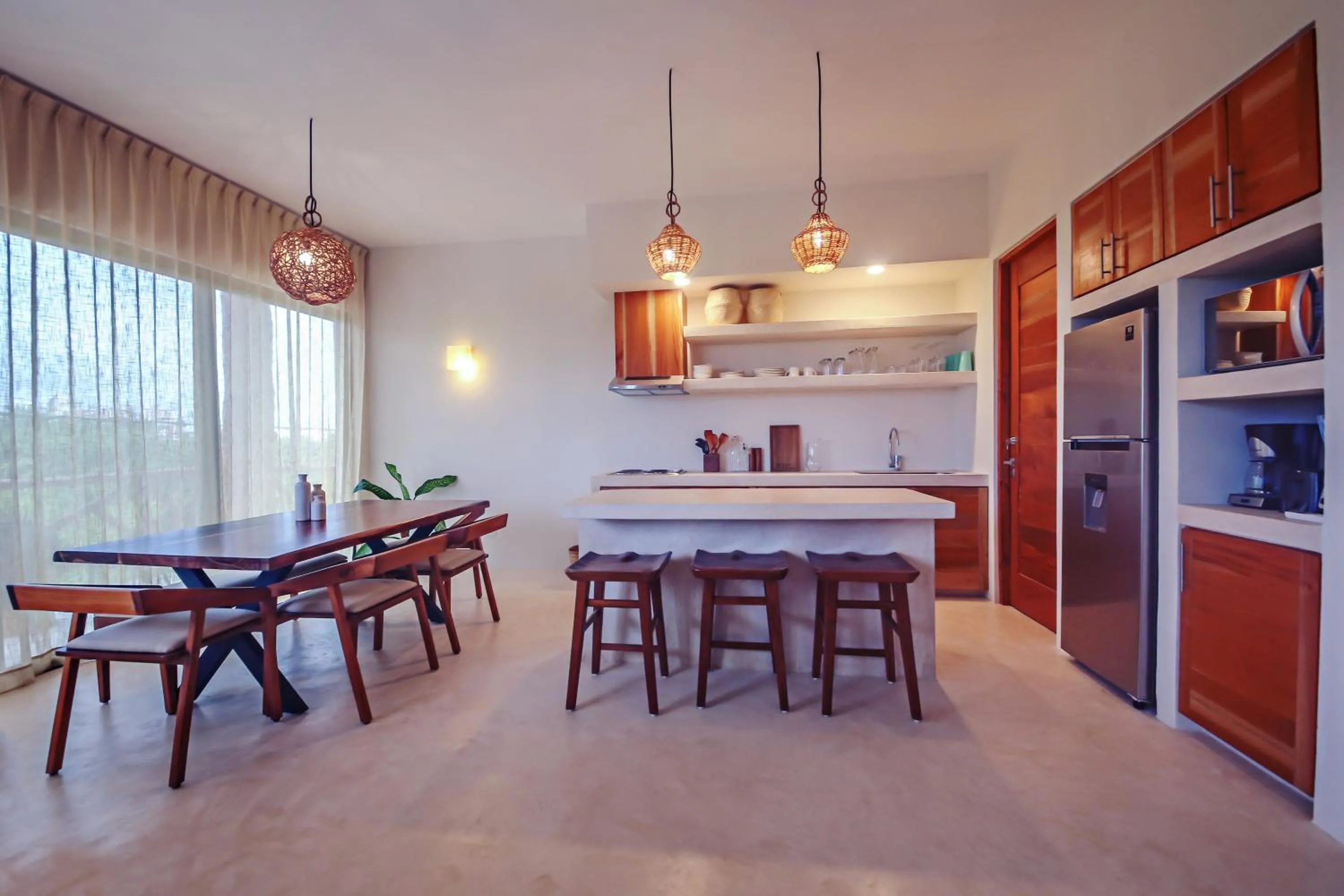 Kitchen or kitchenette in Casa Astral Eco Luxury Holbox Island - Sunset and Ocean View with Rooftop Pool