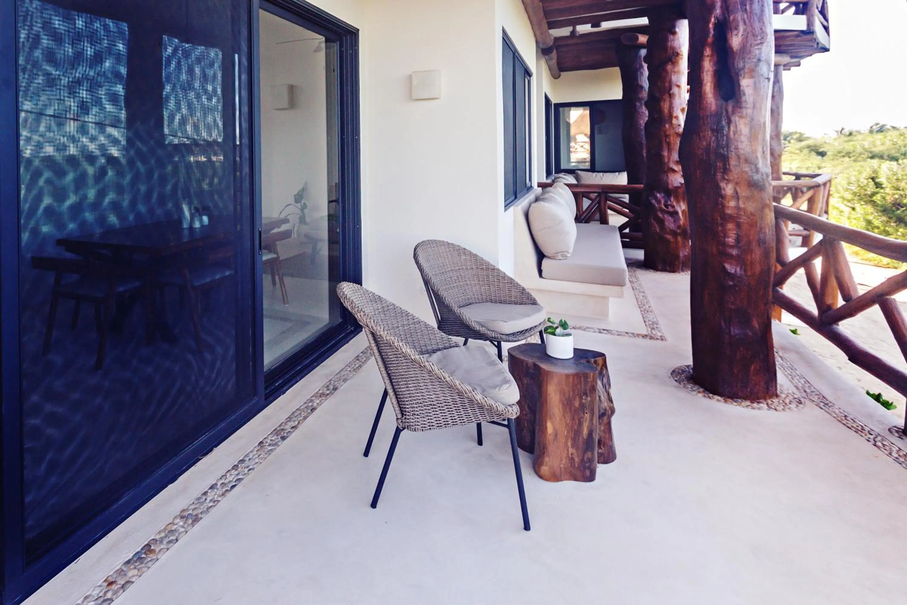 Balcony/Terrace in Casa Astral Eco Luxury Holbox Island - Sunset and Ocean View with Rooftop Pool