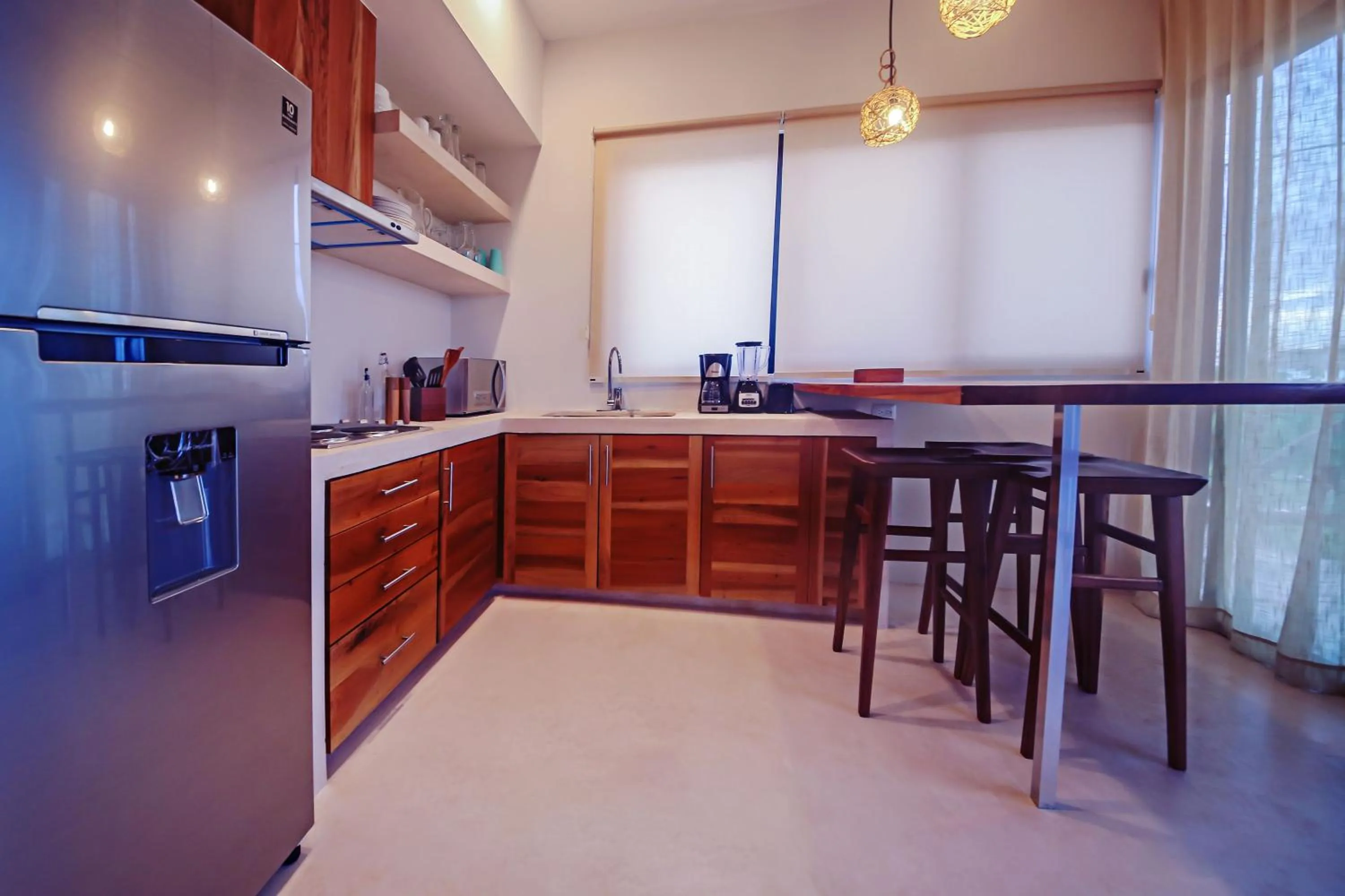 Kitchen or kitchenette in Casa Astral Eco Luxury Holbox Island - Sunset and Ocean View with Rooftop Pool