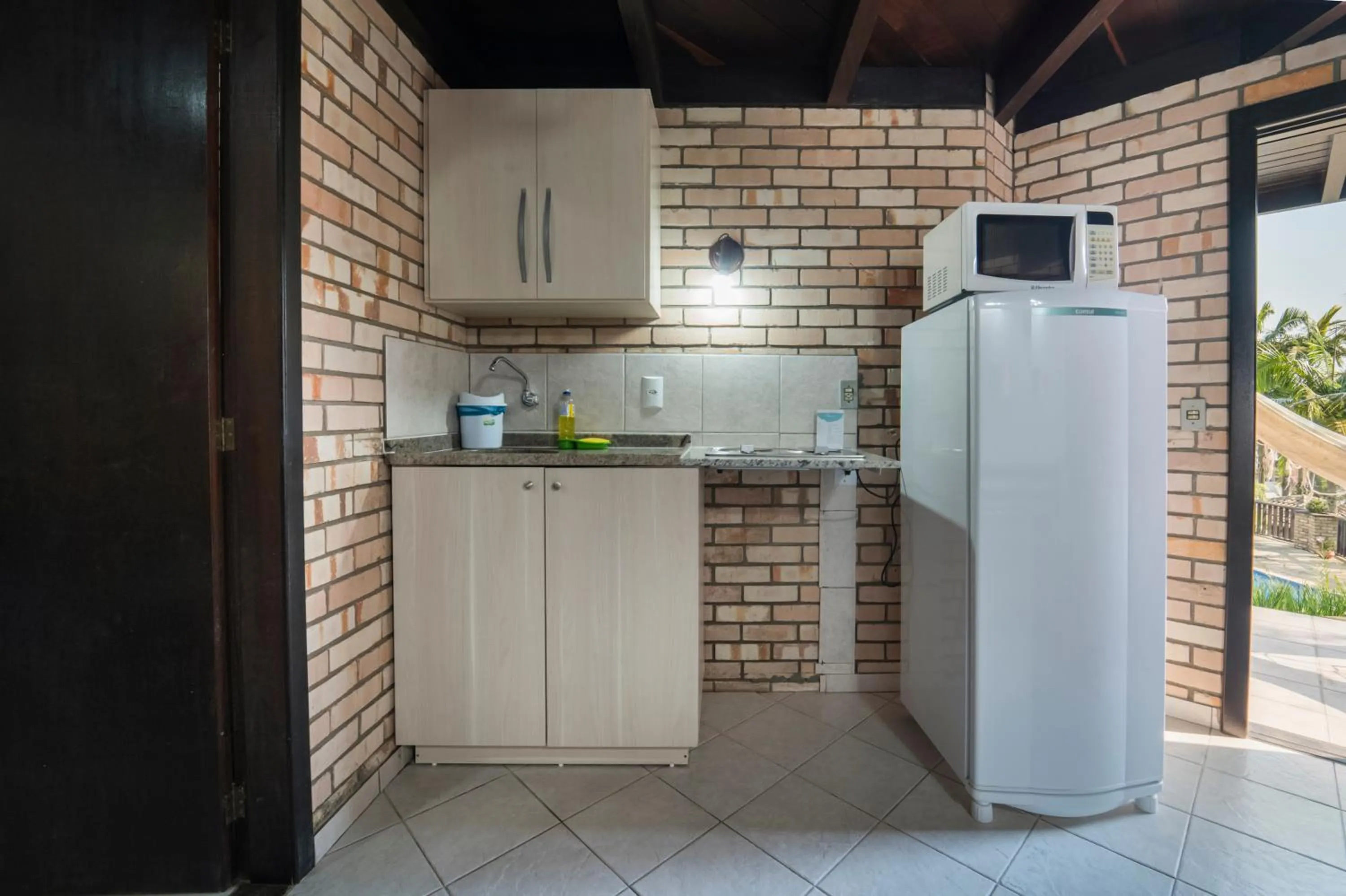Kitchen or kitchenette in Pousada Albacora