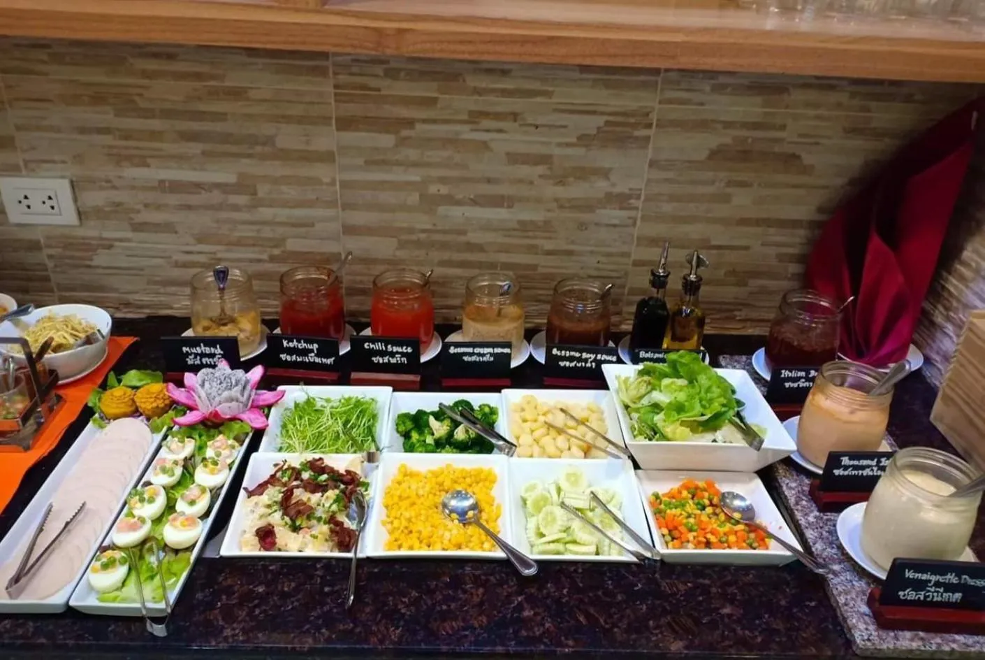 American breakfast in Best Western Royal Buriram