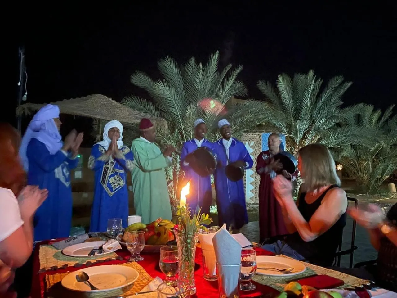 People in Oasis Tilogui-Luxury Hotel Restaurant and Desert Excursions In Zagora