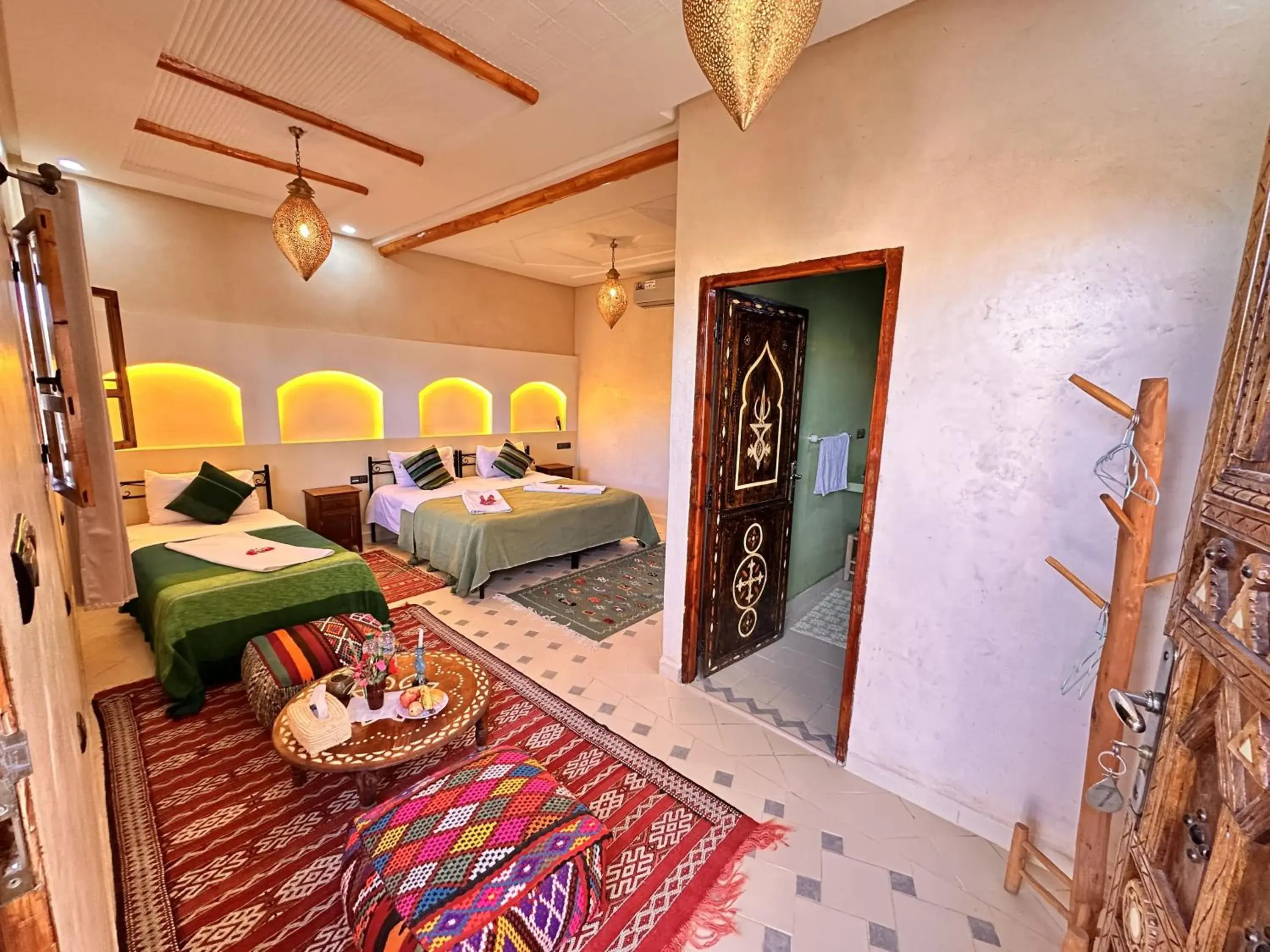 Deluxe Double or Twin Room with Pool View - single occupancy in Oasis Tilogui-Luxury Hotel Restaurant and Desert Excursions In Zagora Deluxe Double or Twin Room with Pool View - single occupancy in Oasis Tilogui-Luxury Hotel Restaurant and Desert Excursions In Zagora