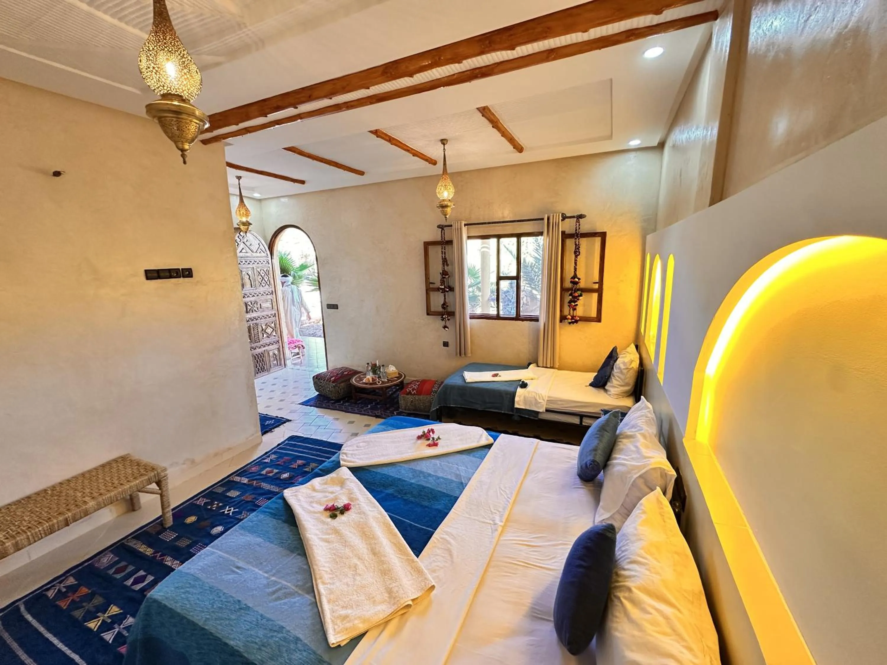 Bed in Oasis Tilogui-Luxury Hotel Restaurant and Desert Excursions In Zagora