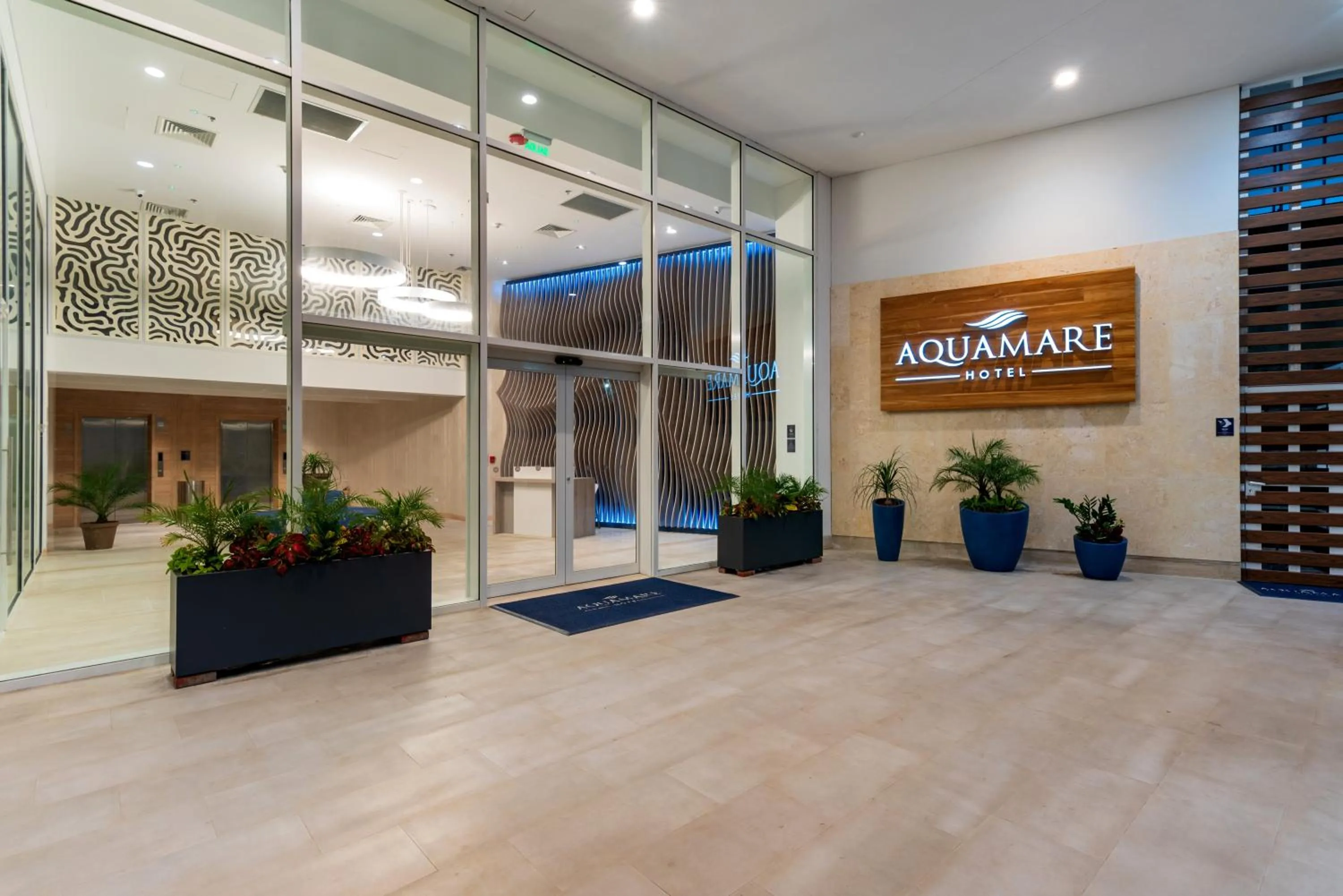 Facade/entrance in Aquamare Hotel