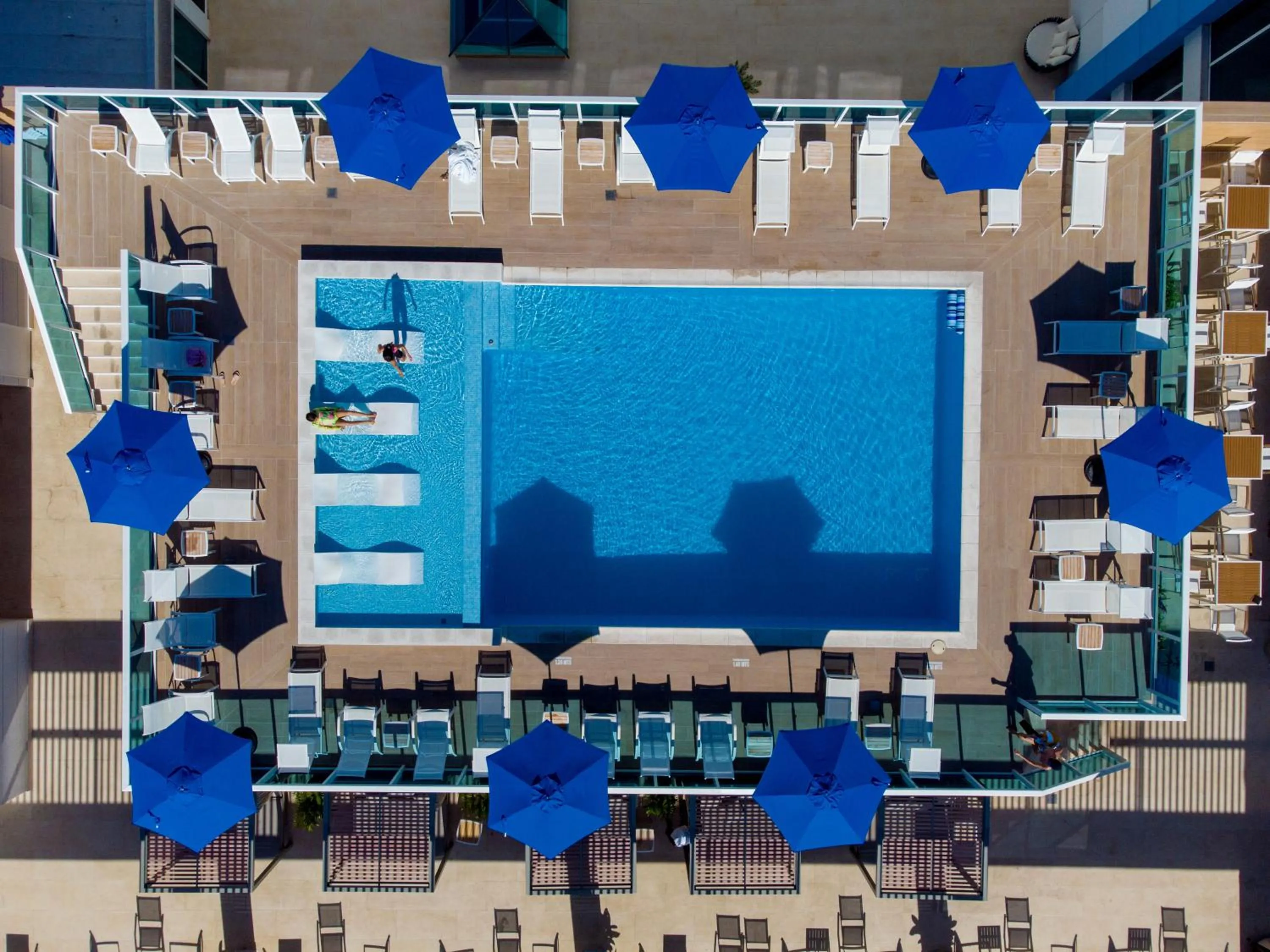 Pool view in Aquamare Hotel