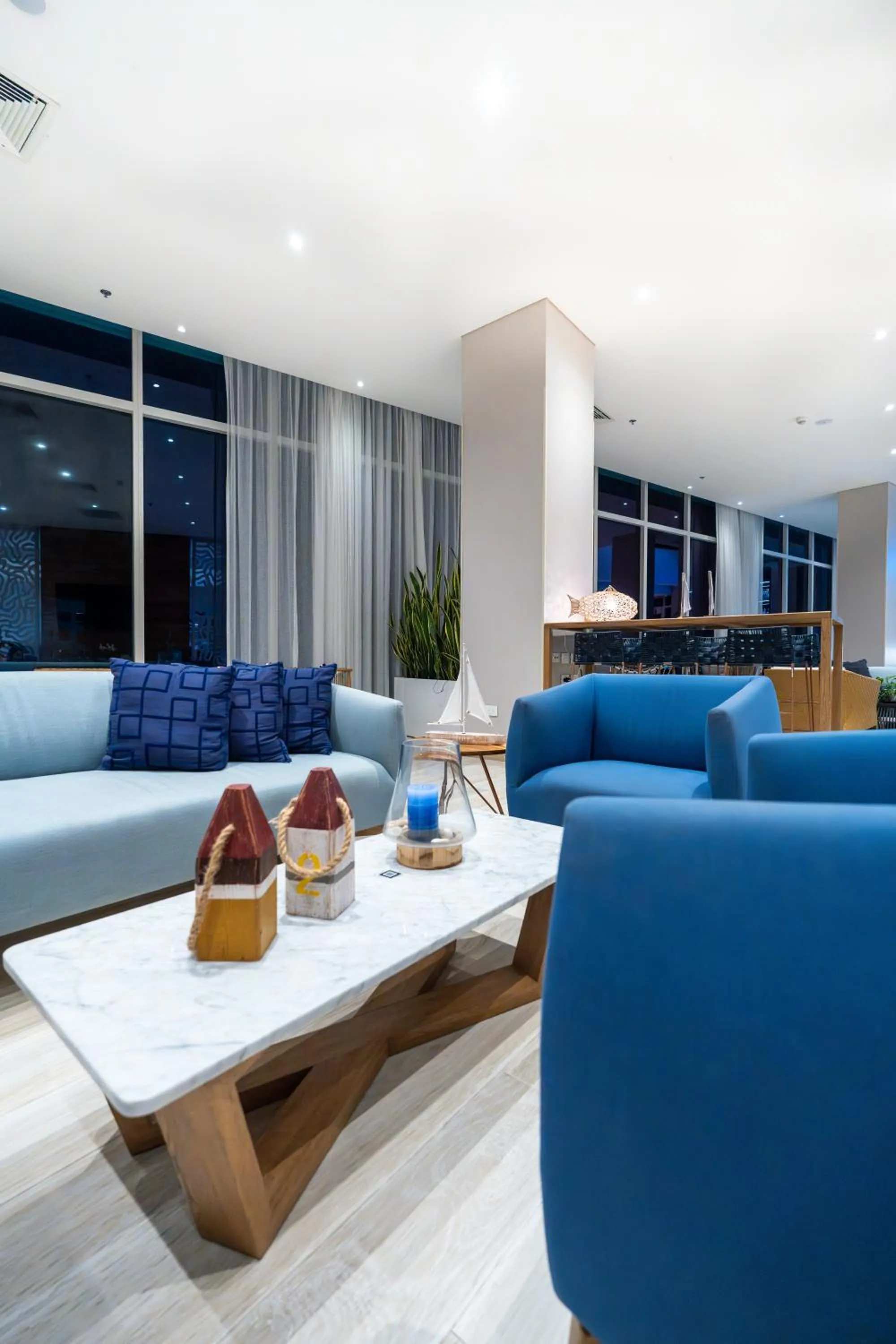 Seating area in Aquamare Hotel