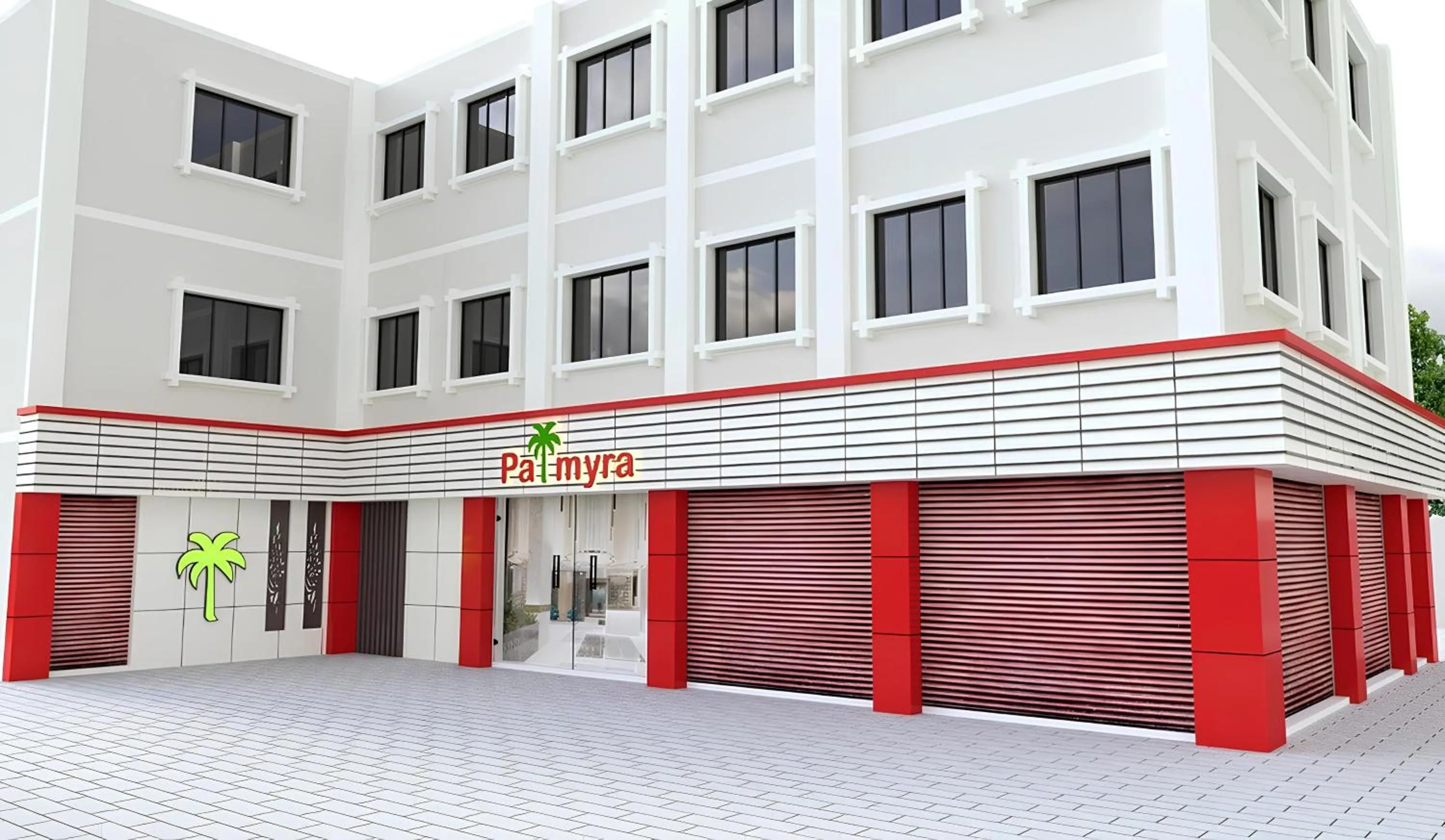 Property building in Hotel Palmyra Grand Inn