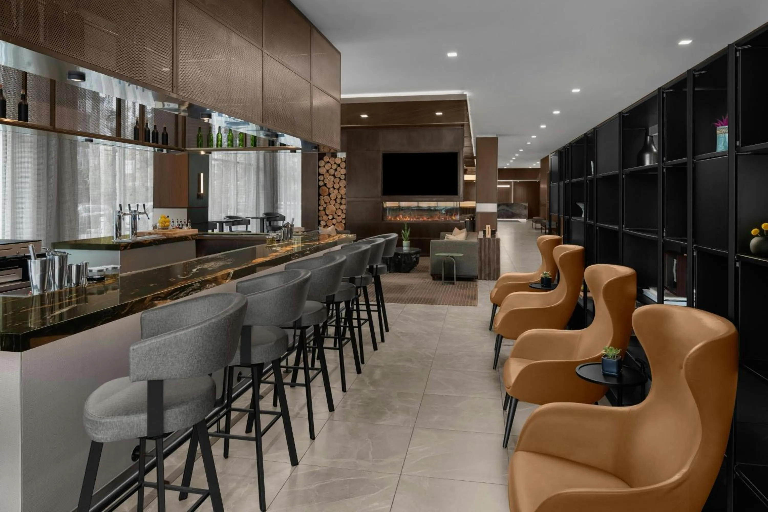 Lounge or bar in AC Hotel by Marriott Bozeman Downtown