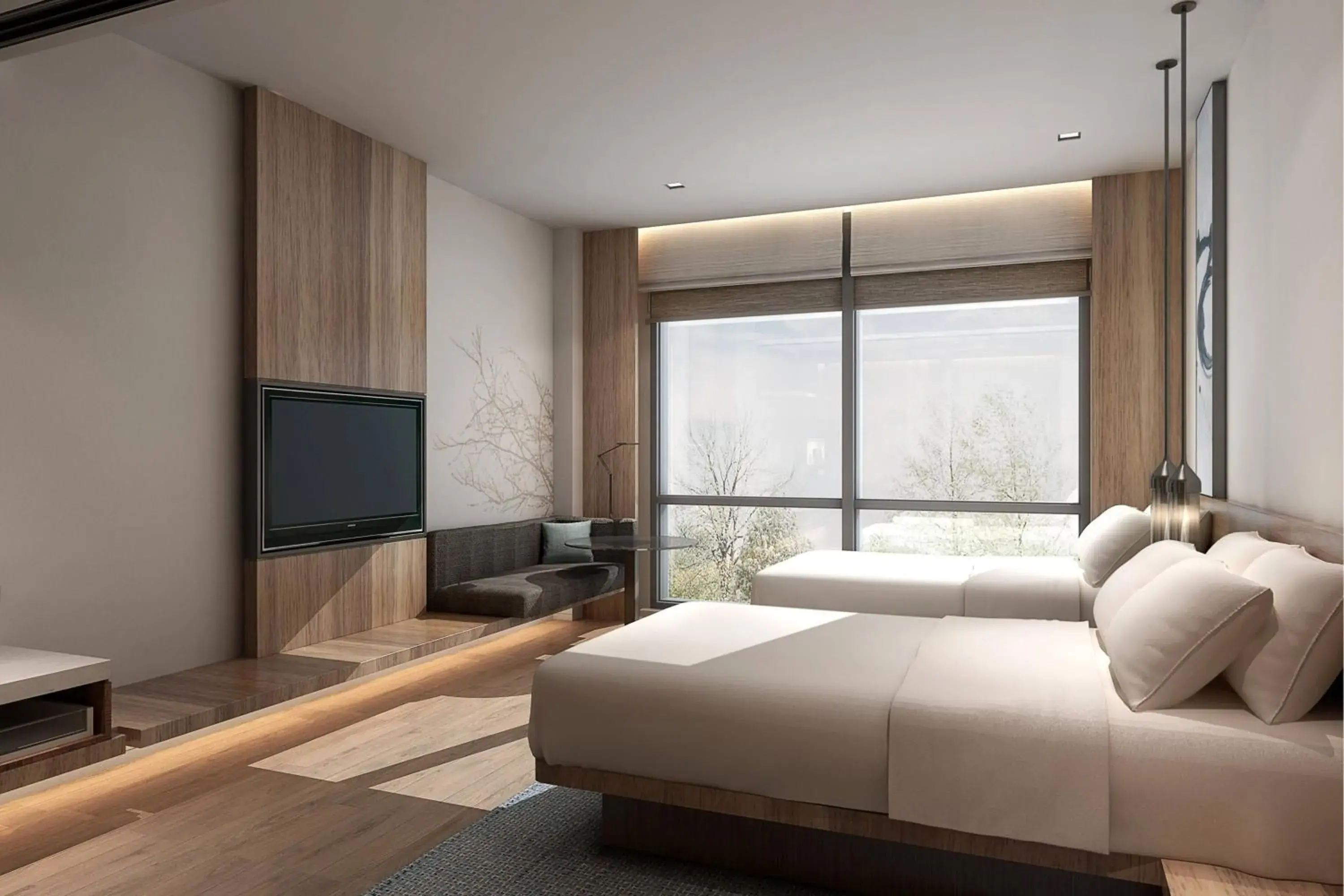 Deluxe Twin Room with City View in Fairfield by Marriott Ningbo Yinzhou Deluxe Twin Room with City View in Fairfield by Marriott Ningbo Yinzhou