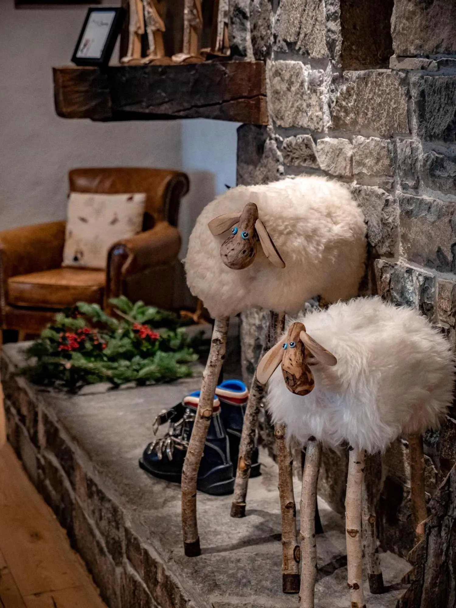 Lounge or bar in Les Chalets de la Serraz