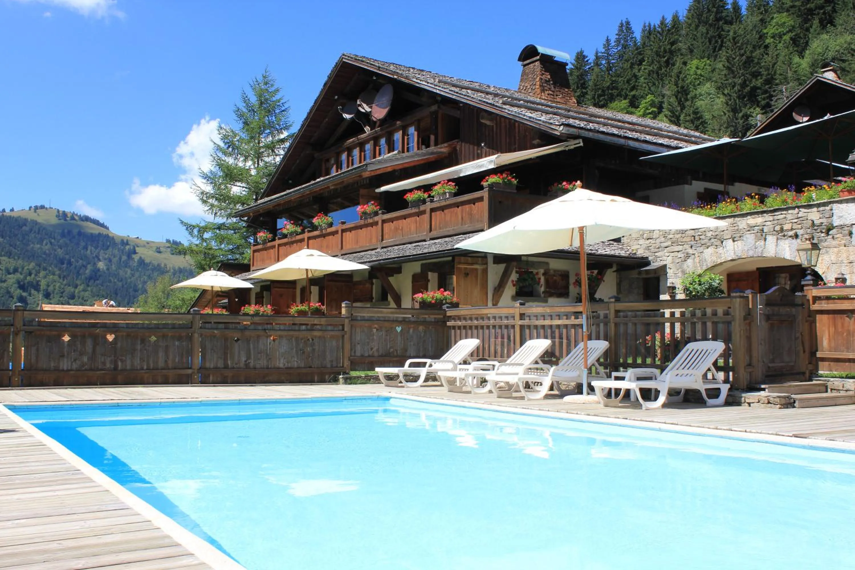 Swimming pool in Les Chalets de la Serraz
