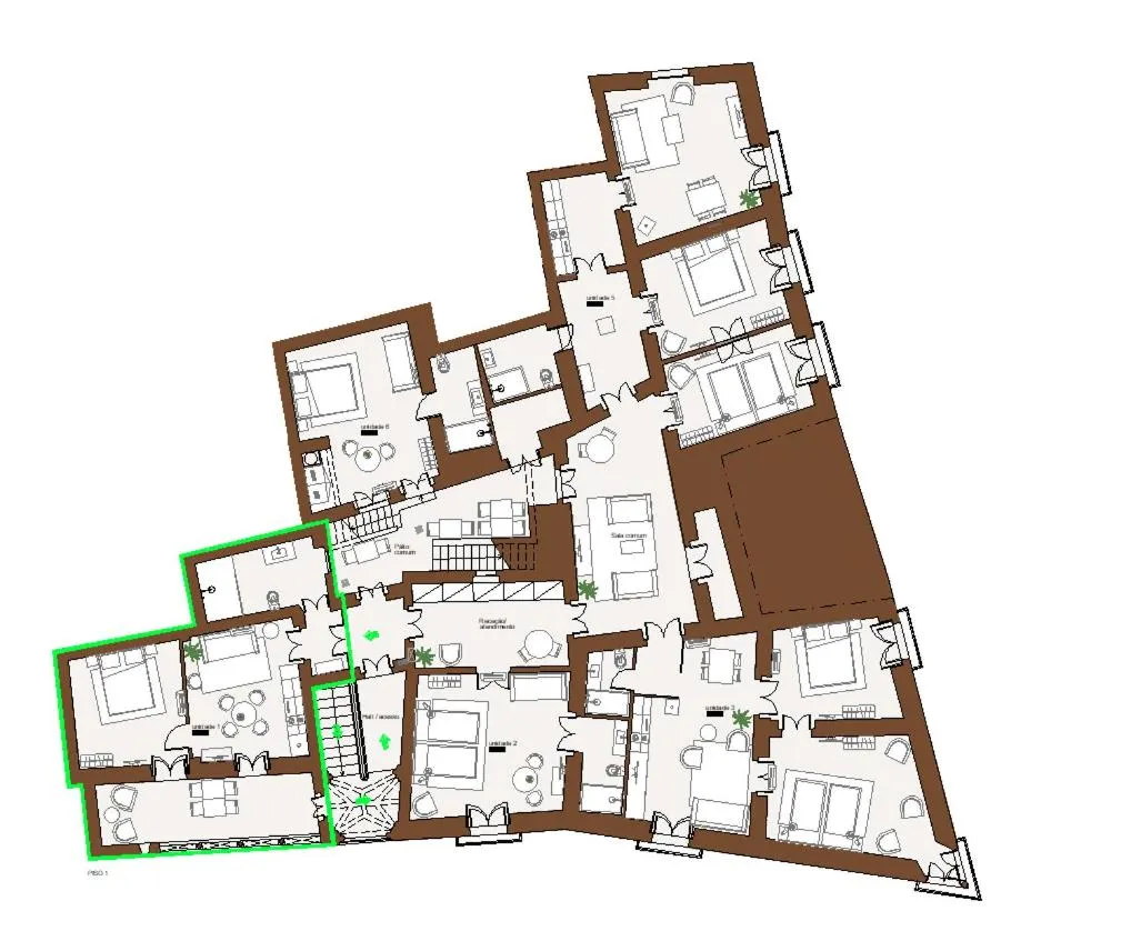 Floor plan in Casa Soure Suites and Apartments