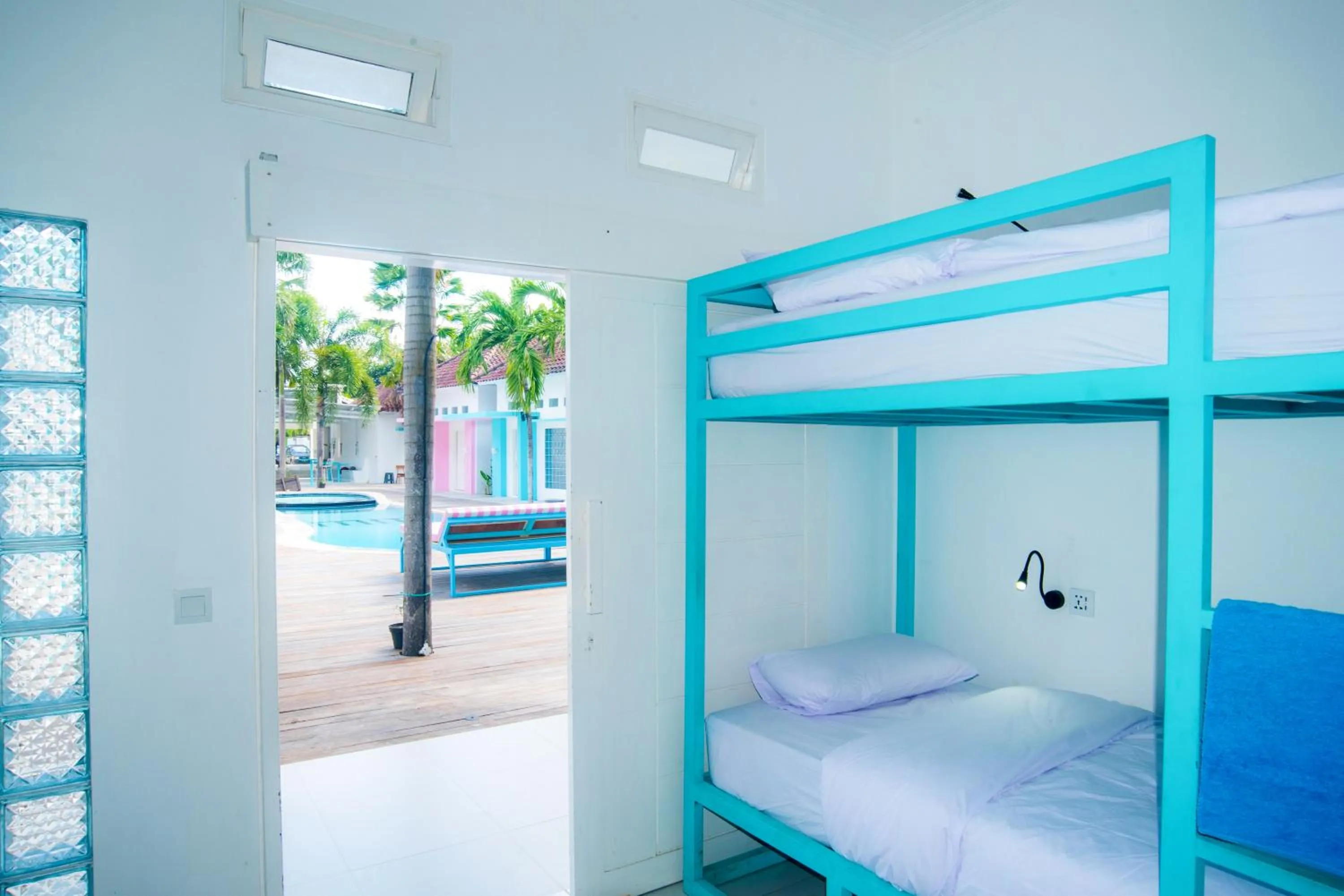 Bed in Mad Monkey Kuta Lombok