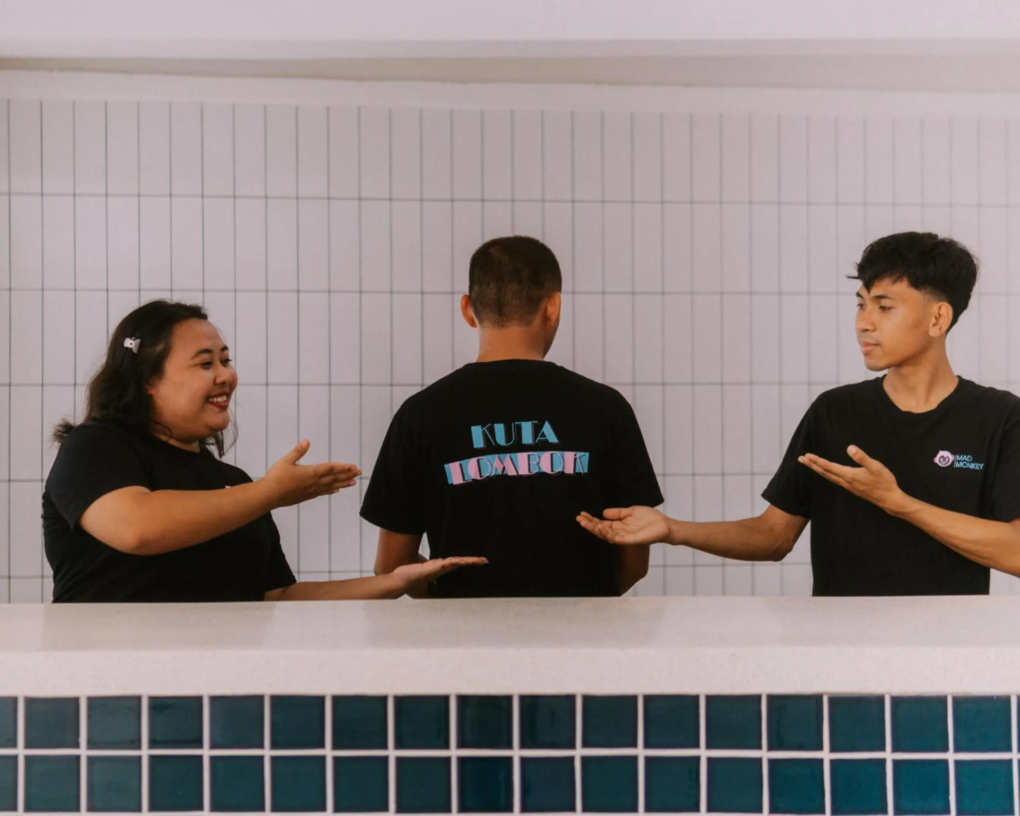 Staff in Mad Monkey Kuta Lombok