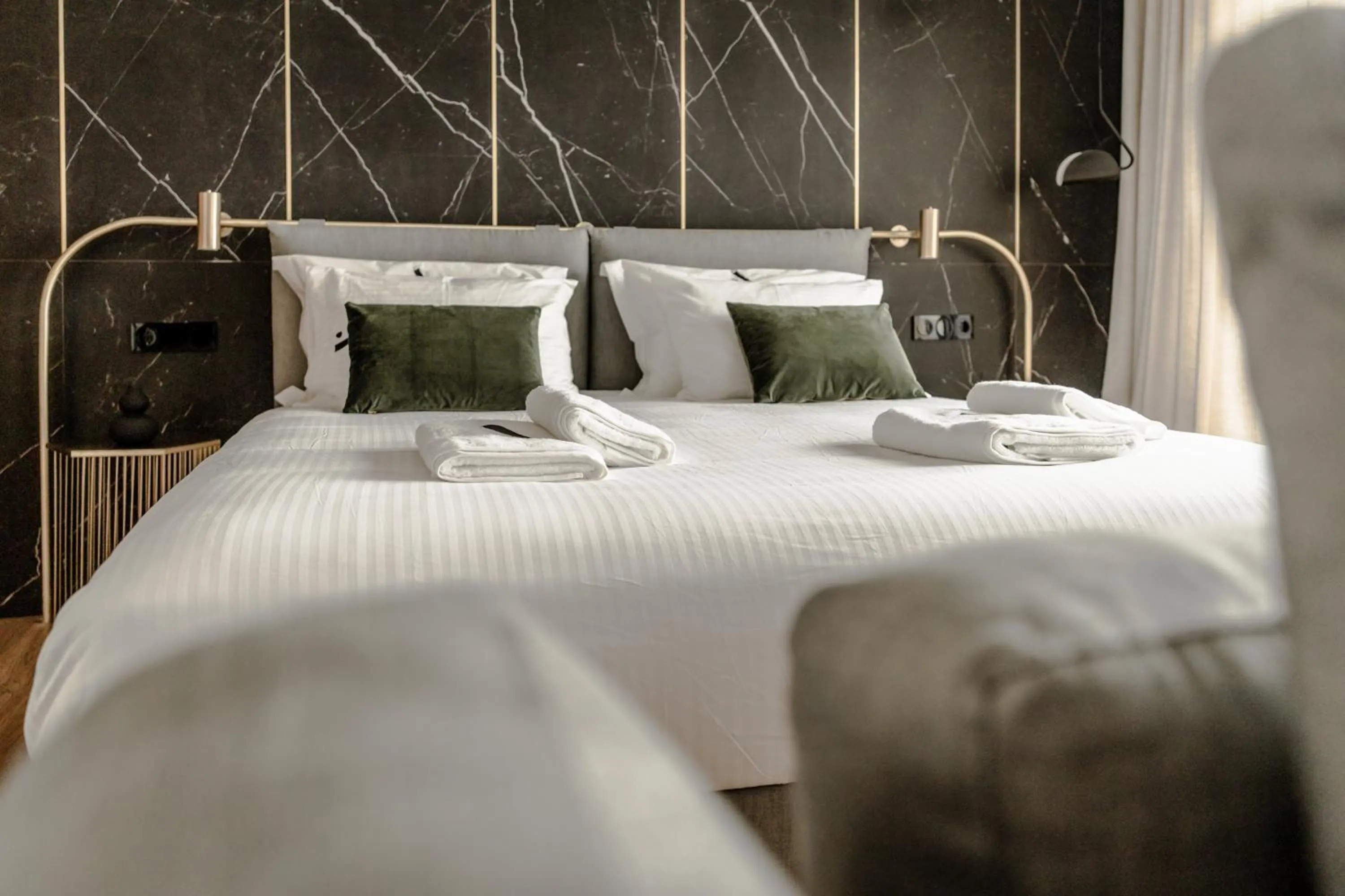 Bed in Athinaion Recreation Suites