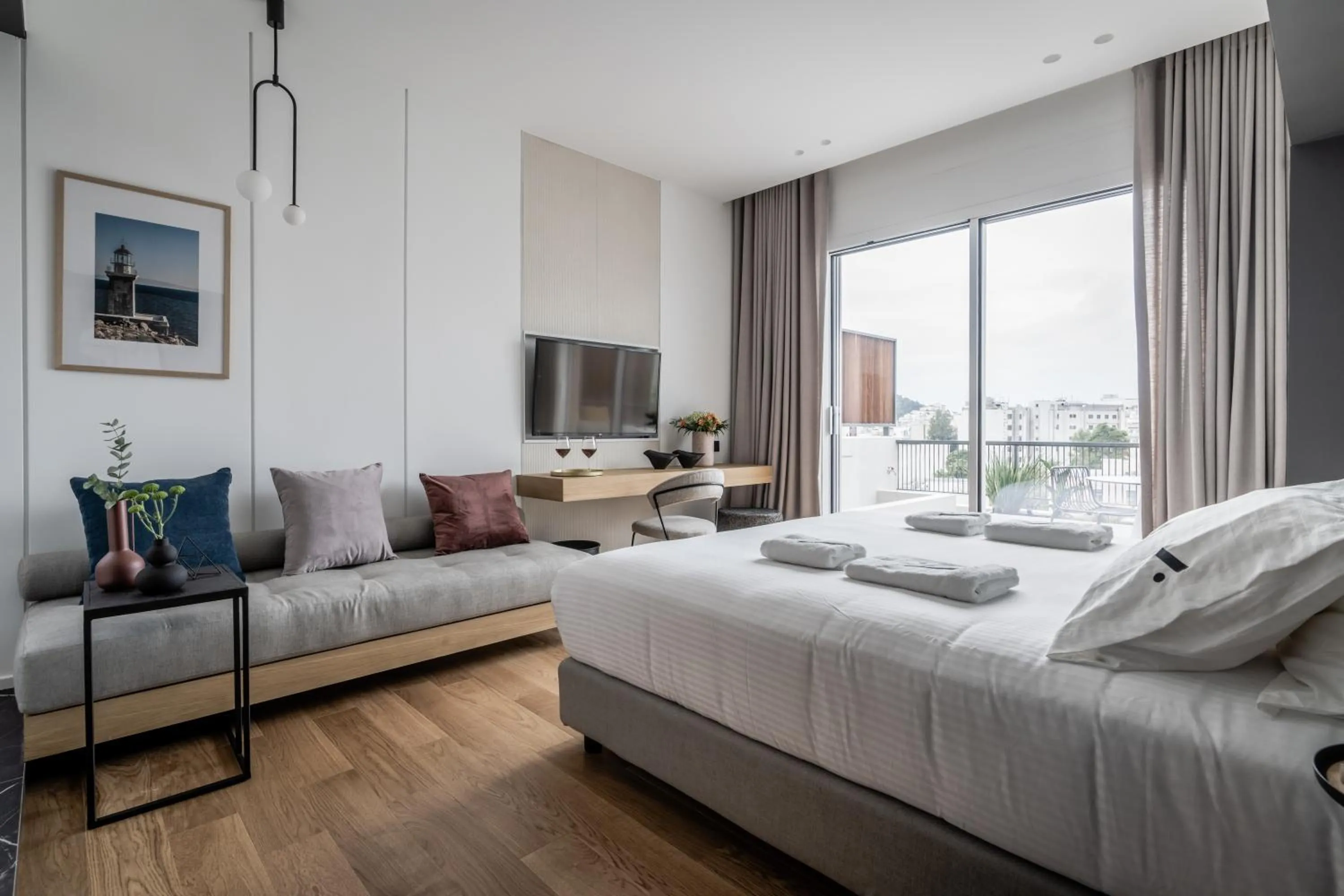 Bed in Athinaion Recreation Suites