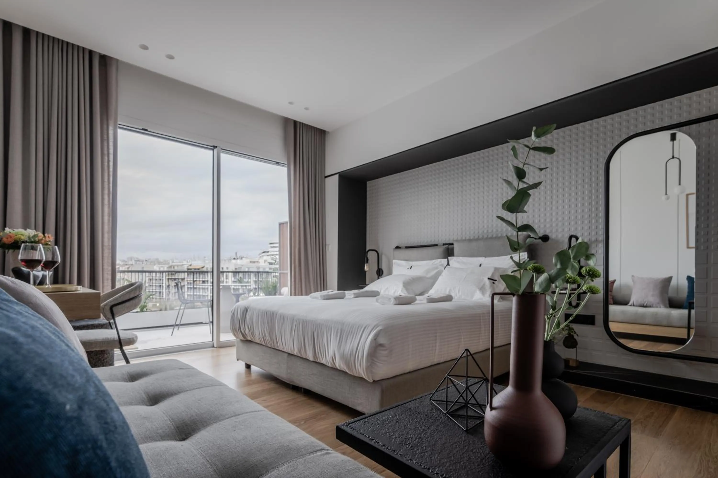 Bed in Athinaion Recreation Suites