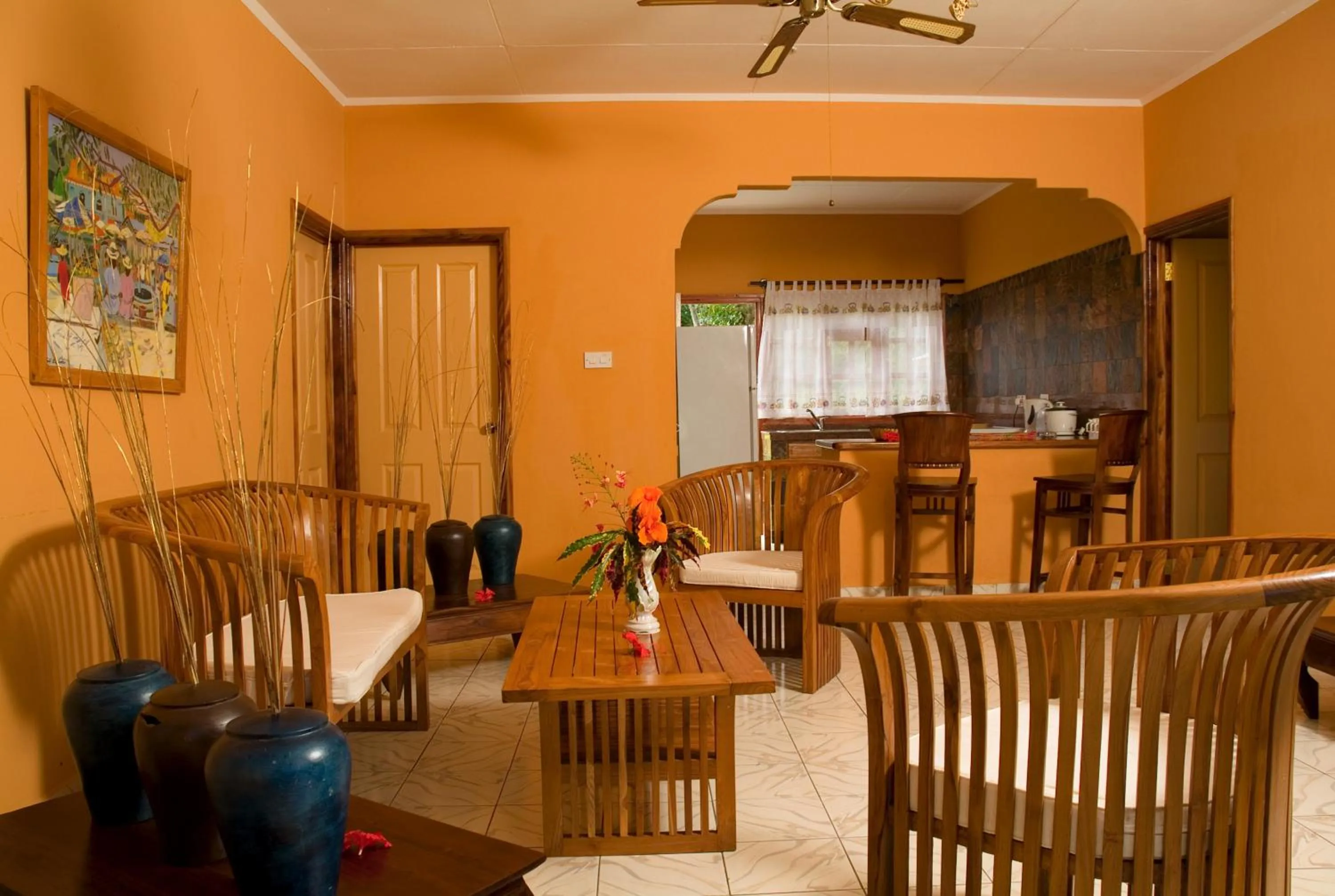 Coffee/tea facilities in Villas des Alizes beachfront suites and garden villas