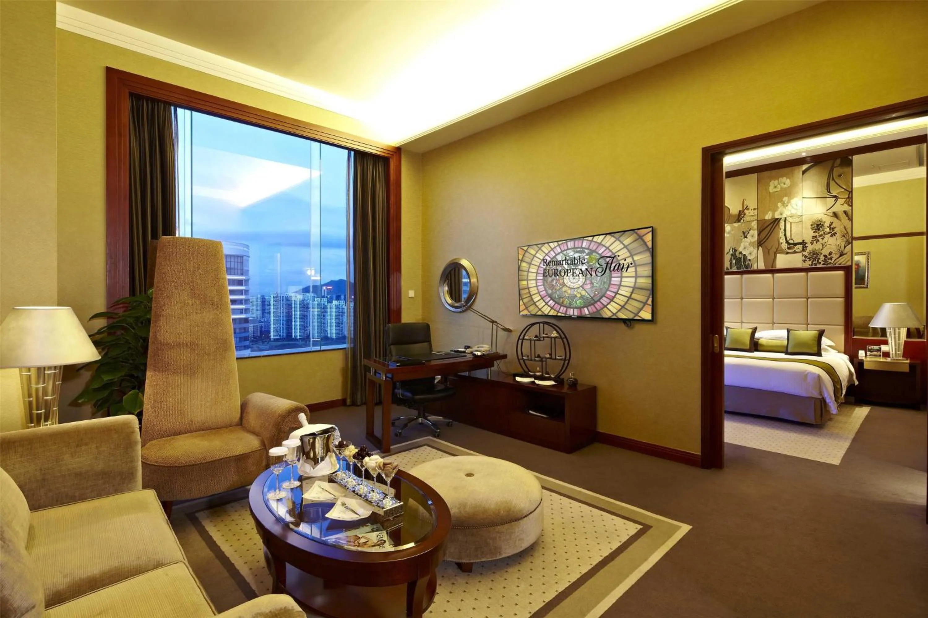 Bedroom, Bed in Kempinski Hotel Shenzhen