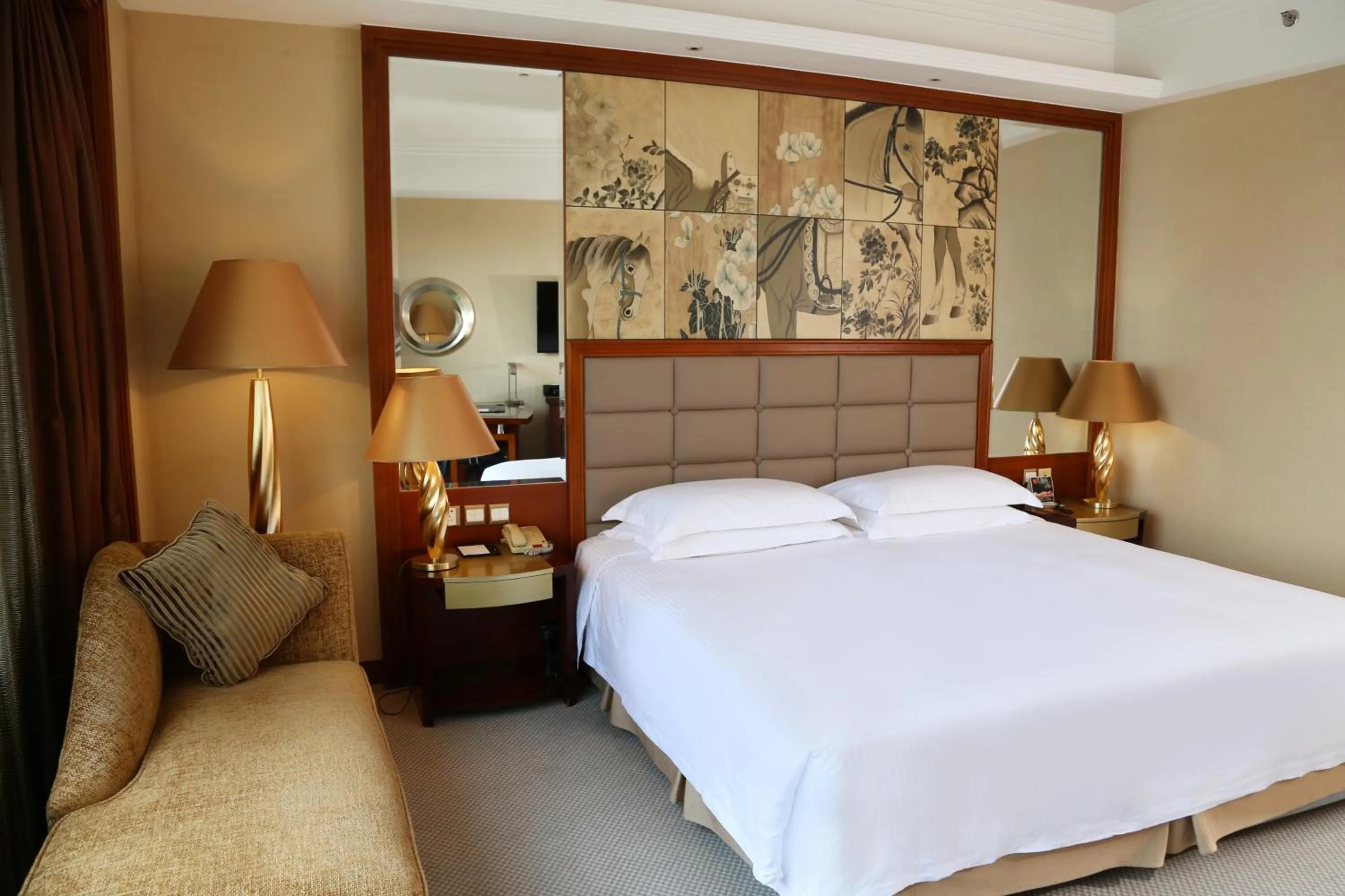 Decorative detail, Bed in Kempinski Hotel Shenzhen