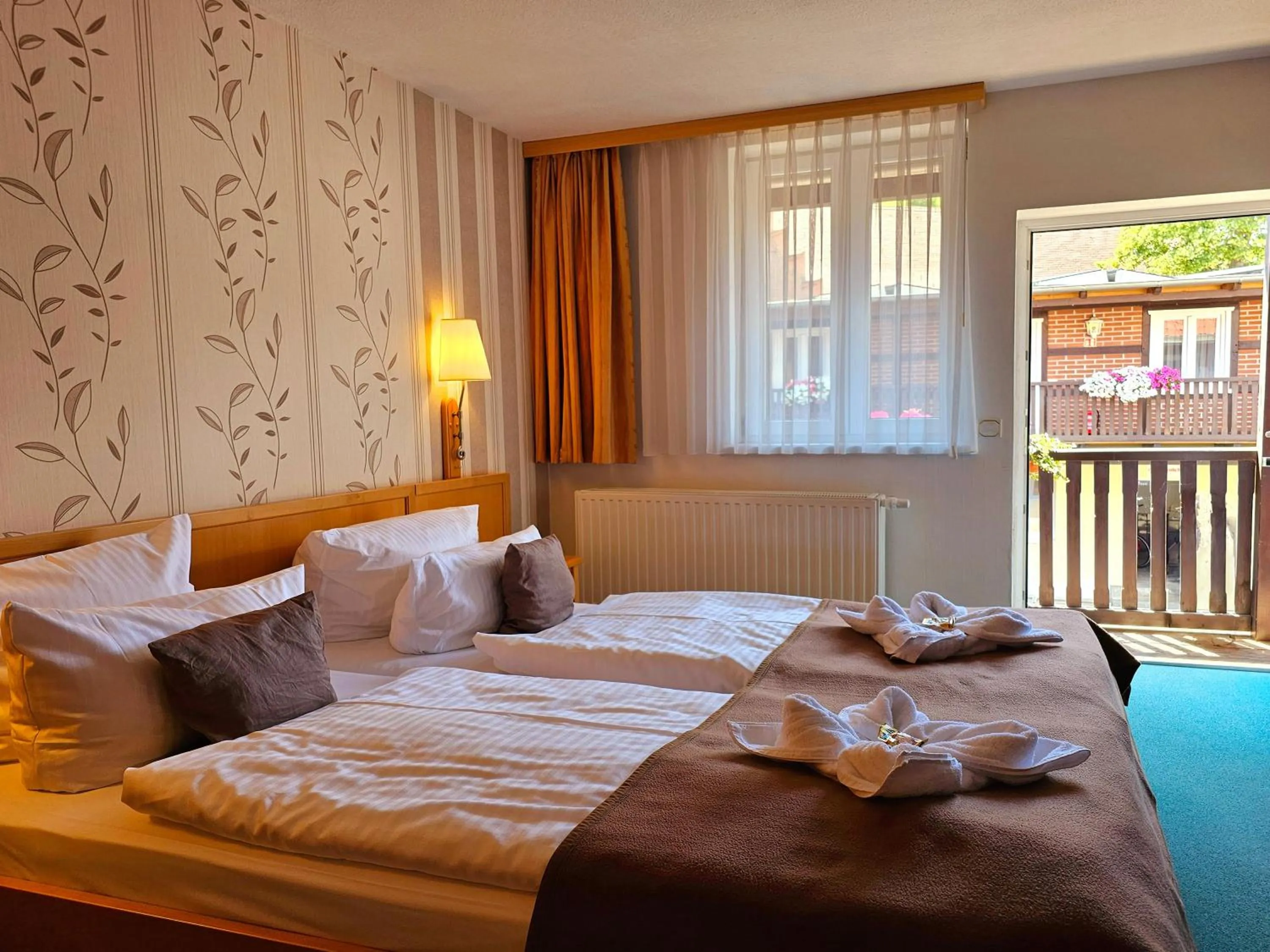 Bed in Hotel Am Markt & Brauhaus Stadtkrug