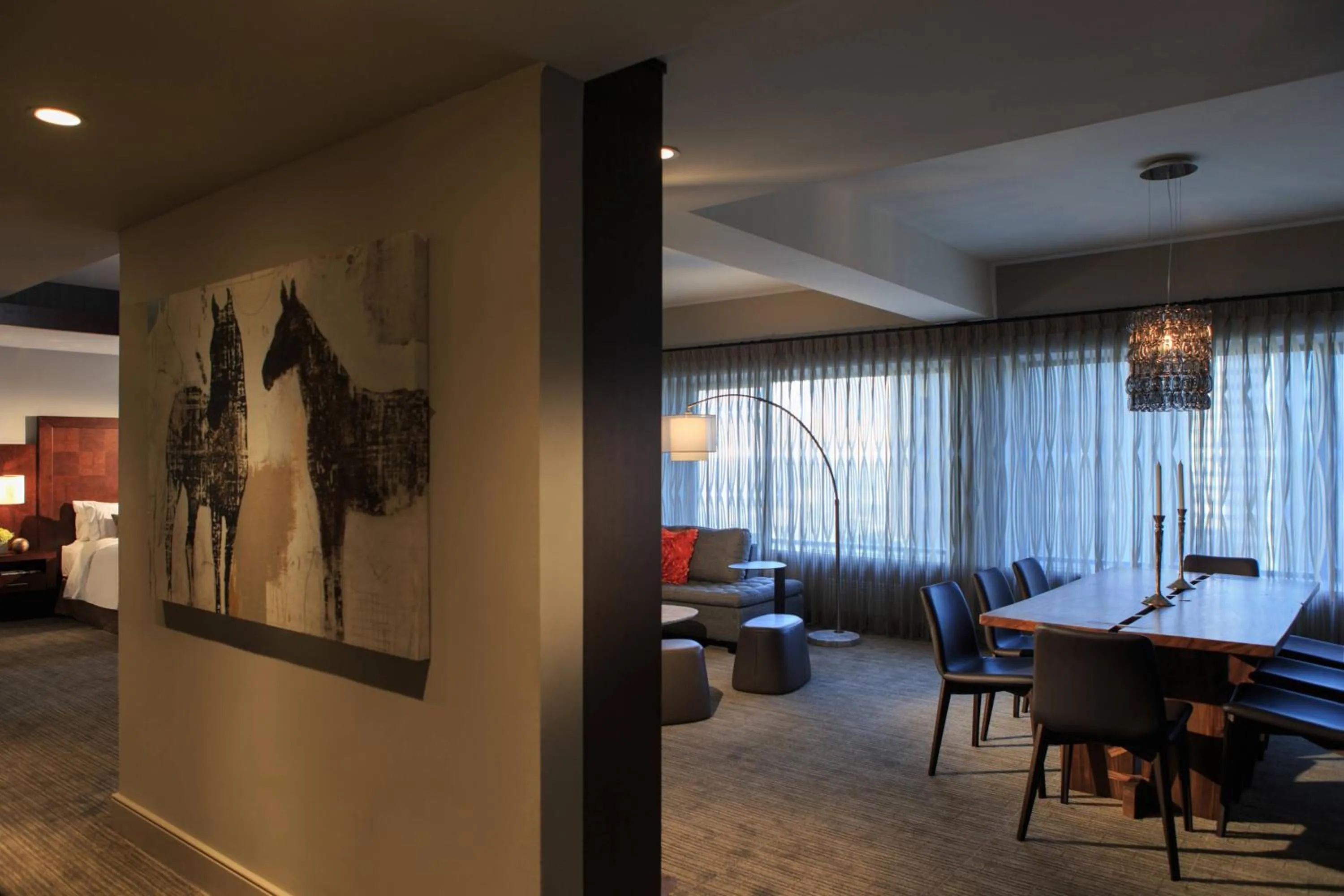 Bedroom in Renaissance Seattle Hotel