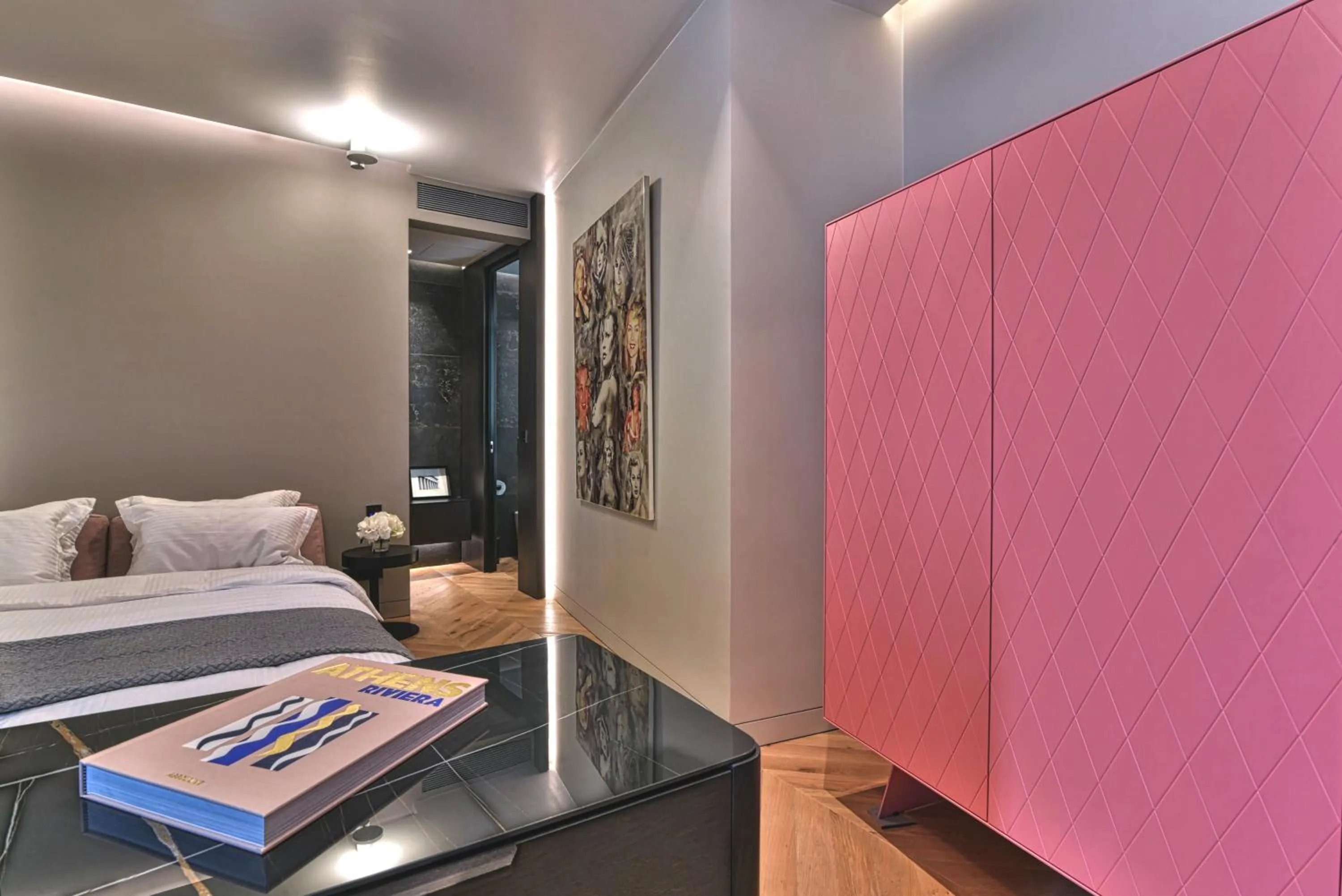 Bed in Nikiou Suites Luxury Residence