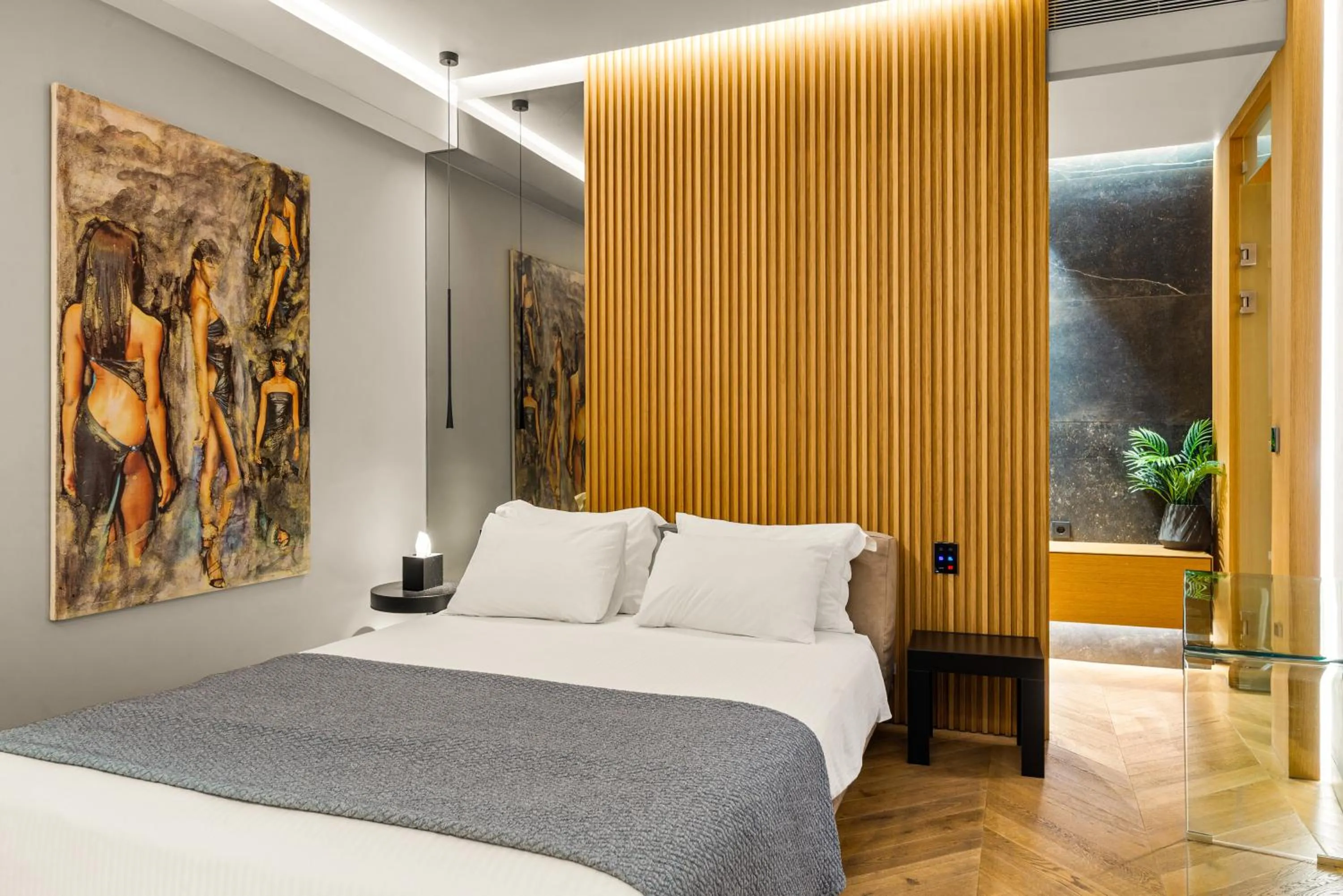 Bed in Athens Dom Hotel