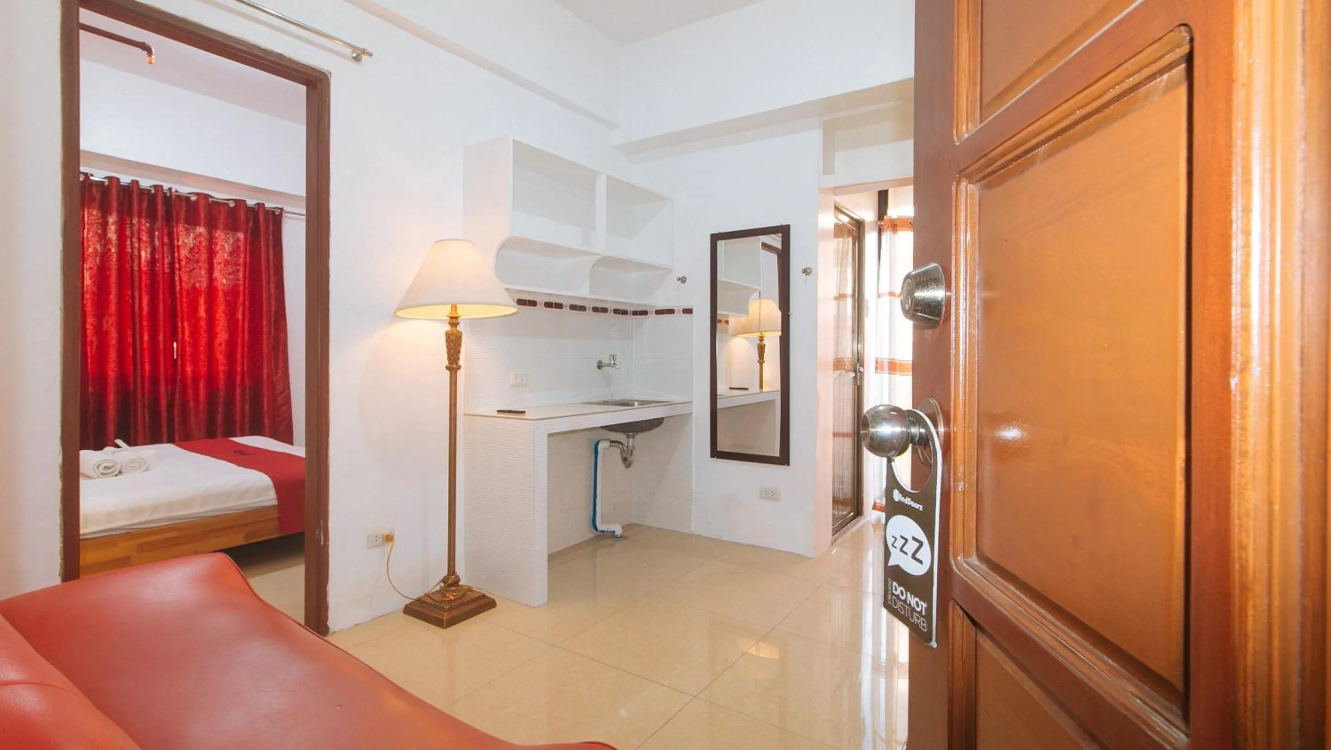 Seating area, Bed in RedDoorz near LRT 2 Antipolo Station