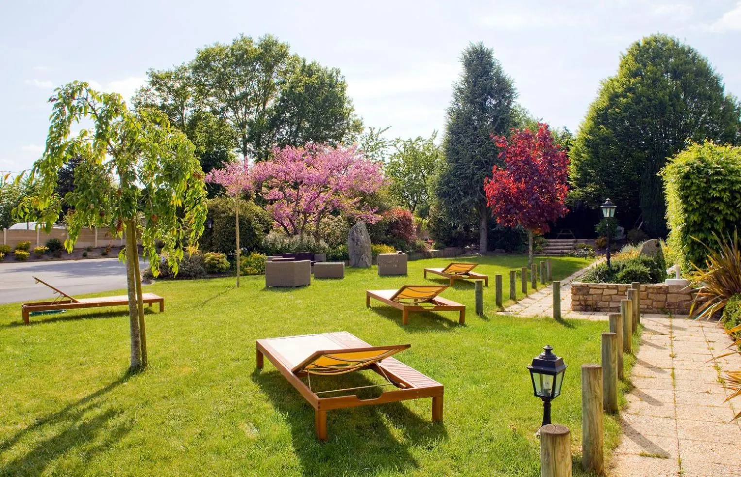 Garden view in Au Relais du Porhoet