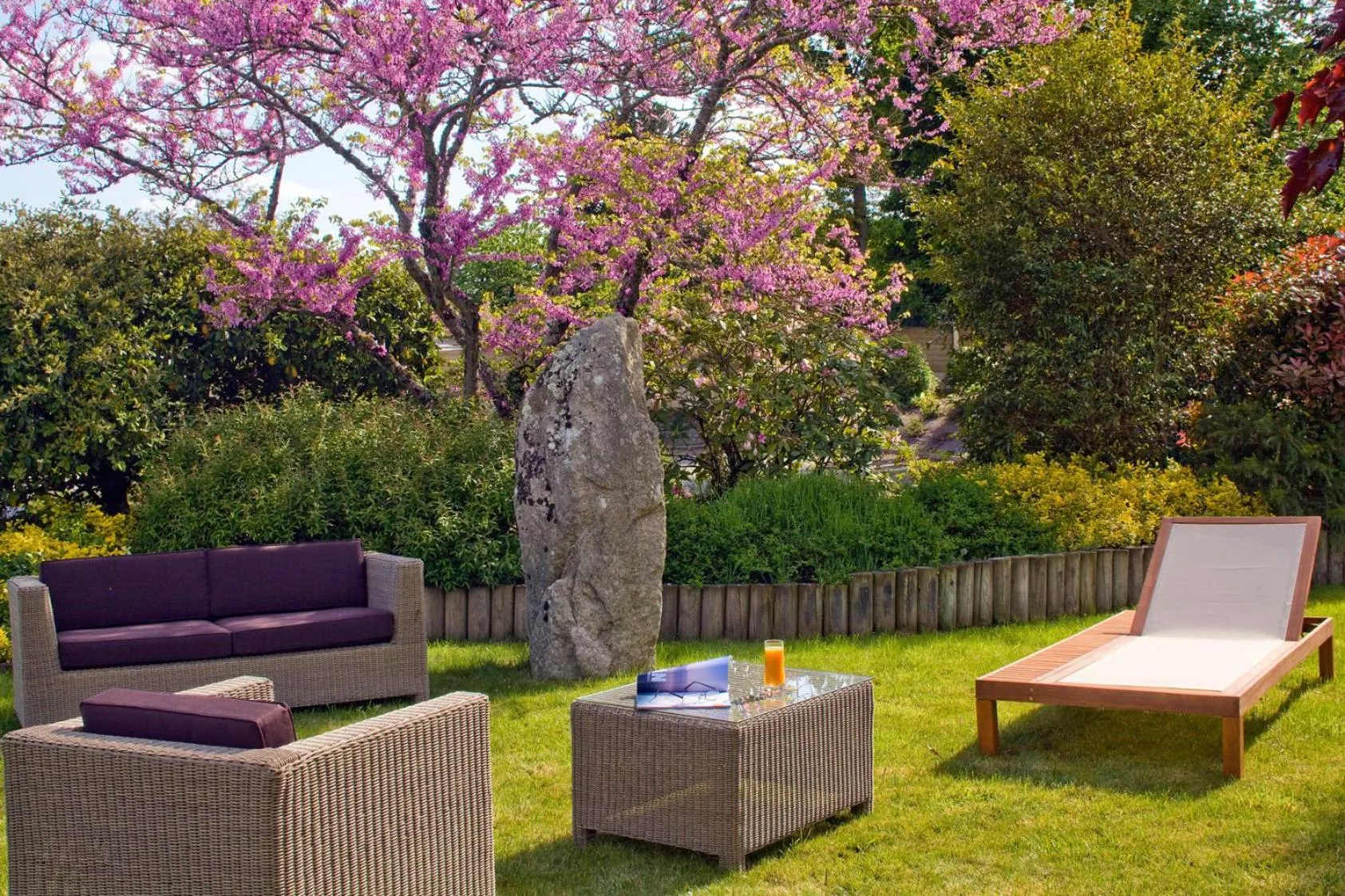 Garden view in Au Relais du Porhoet