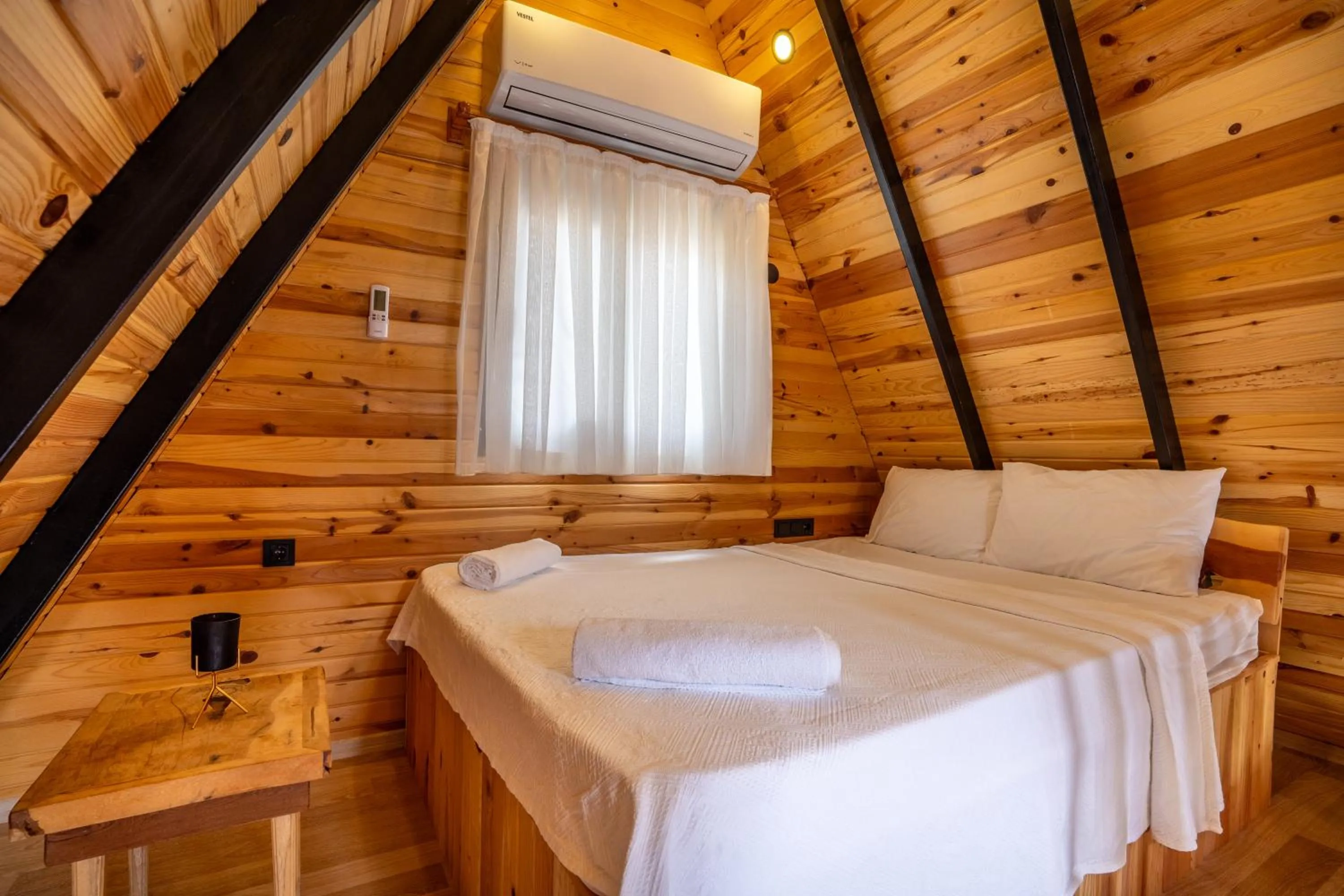 Bed in Karaöz Sapphire Bungalows