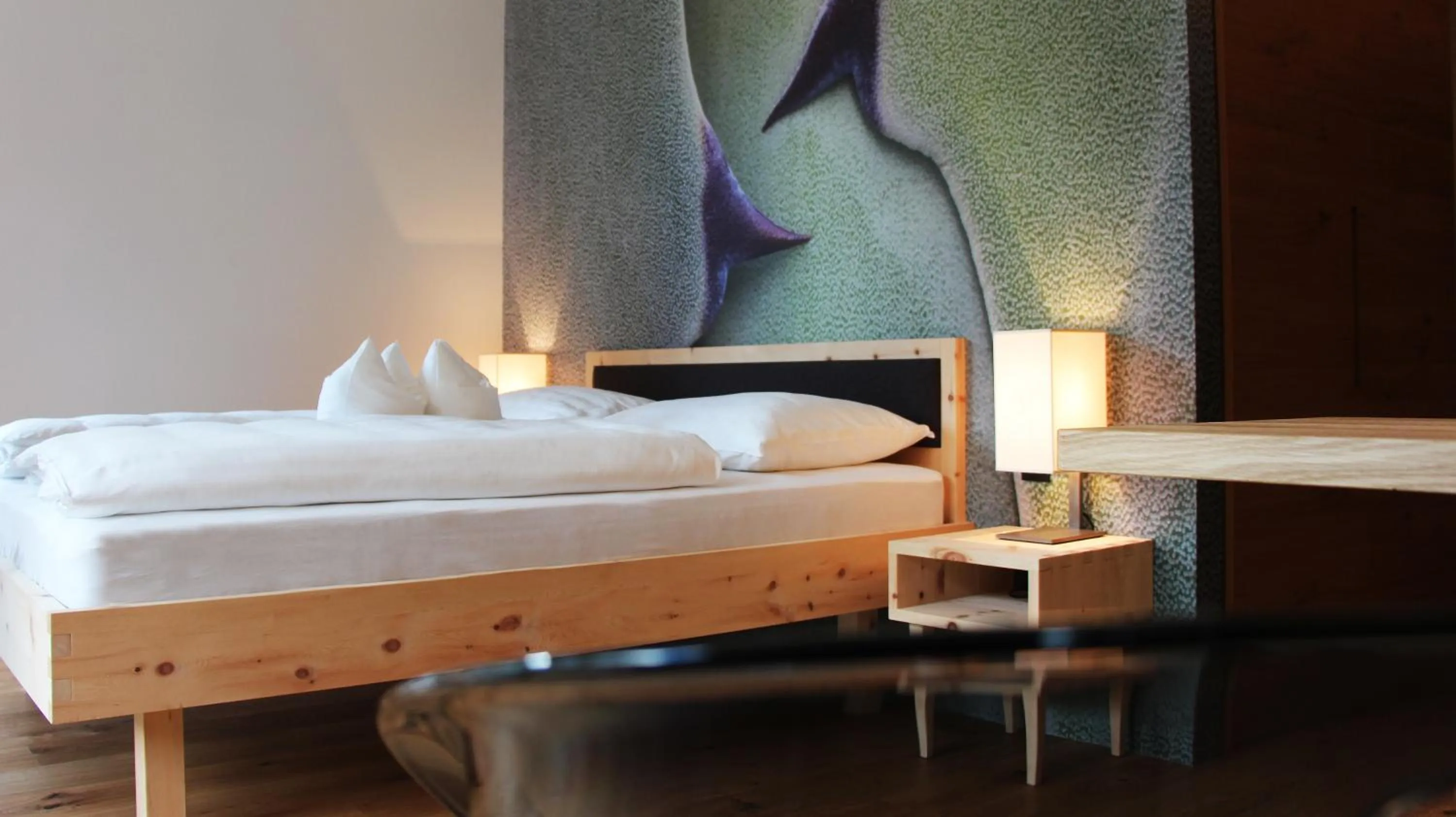 Decorative detail, Bed in Steindl's Boutique Hotel