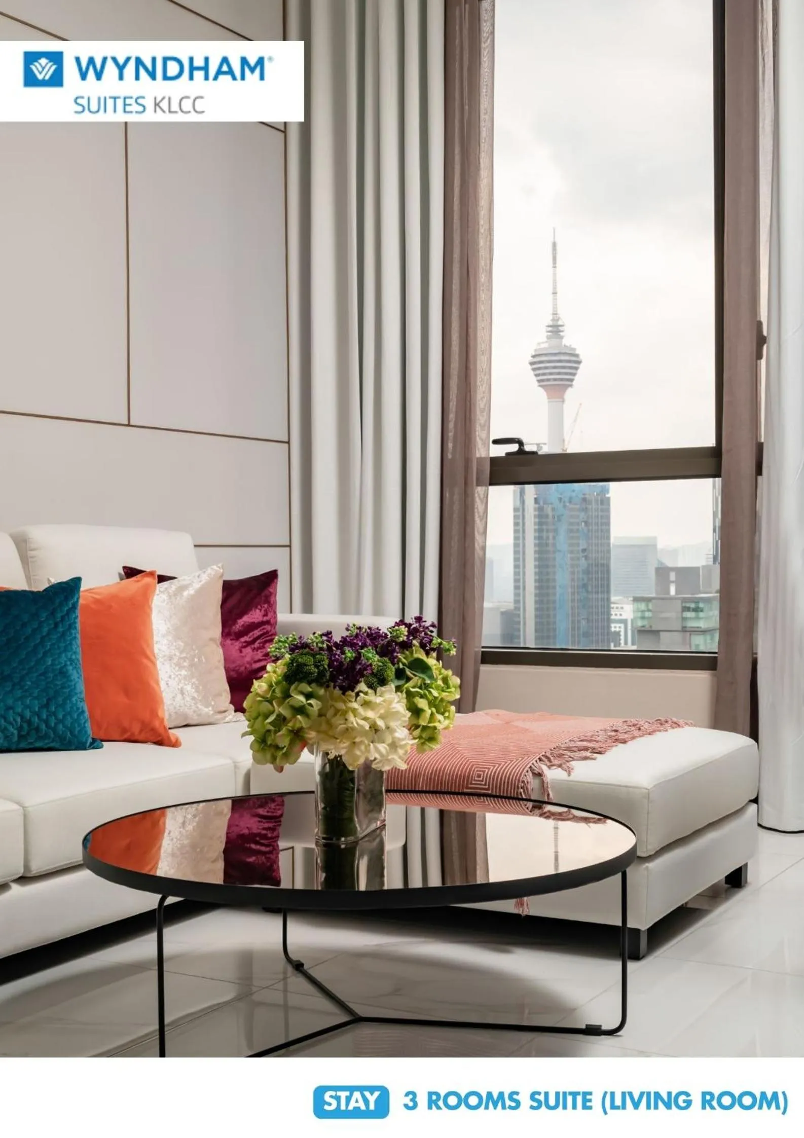 Living room in Wyndham Suites KLCC