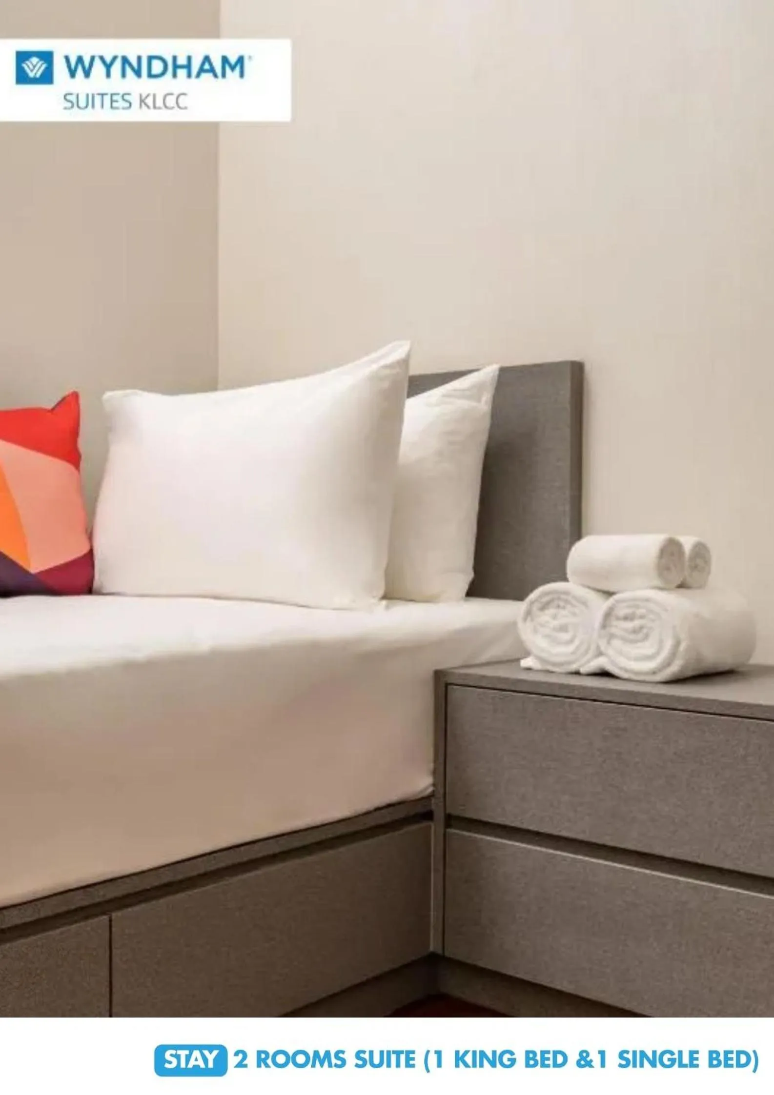 Bed in Wyndham Suites KLCC