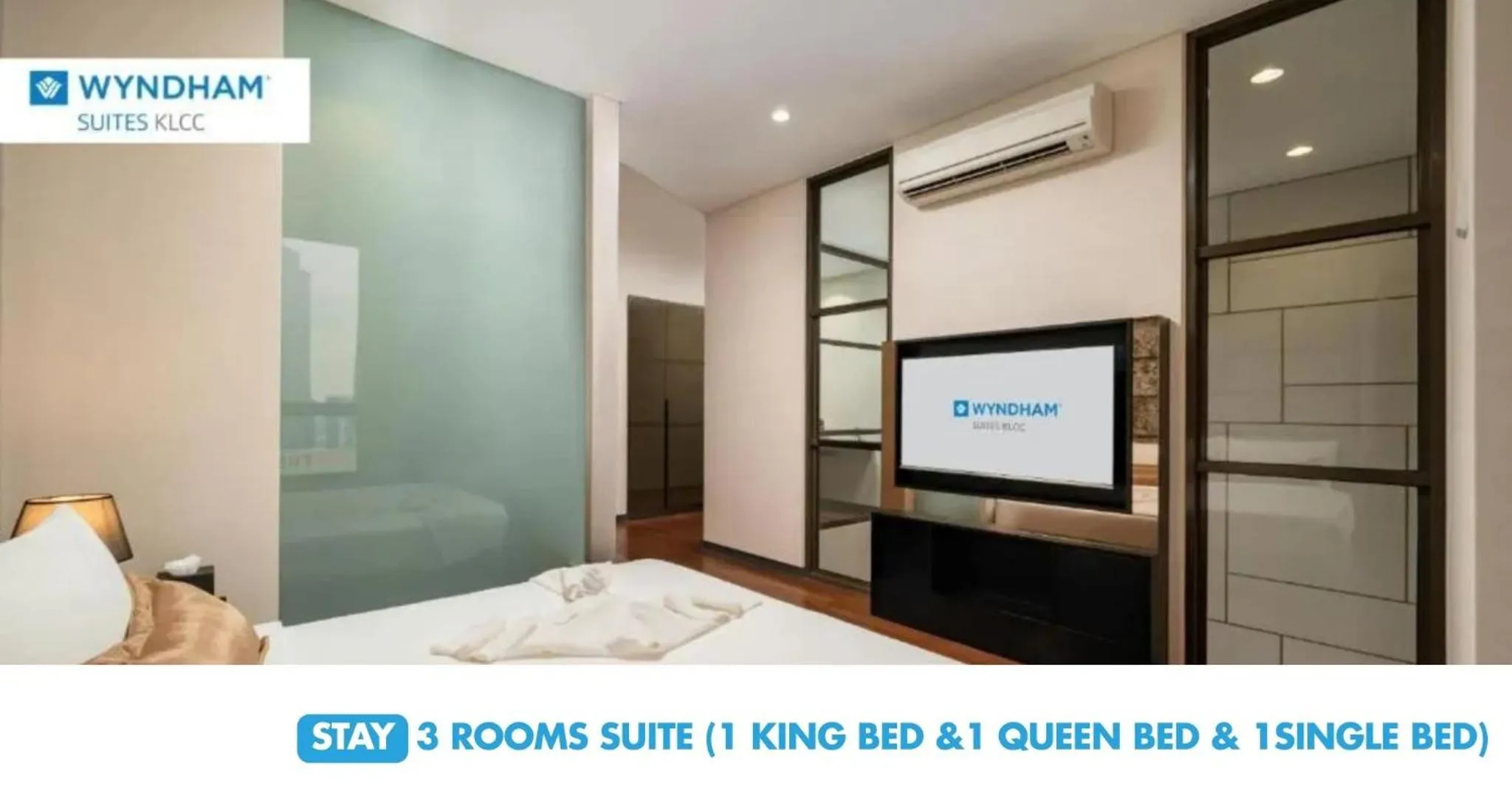 Bed in Wyndham Suites KLCC